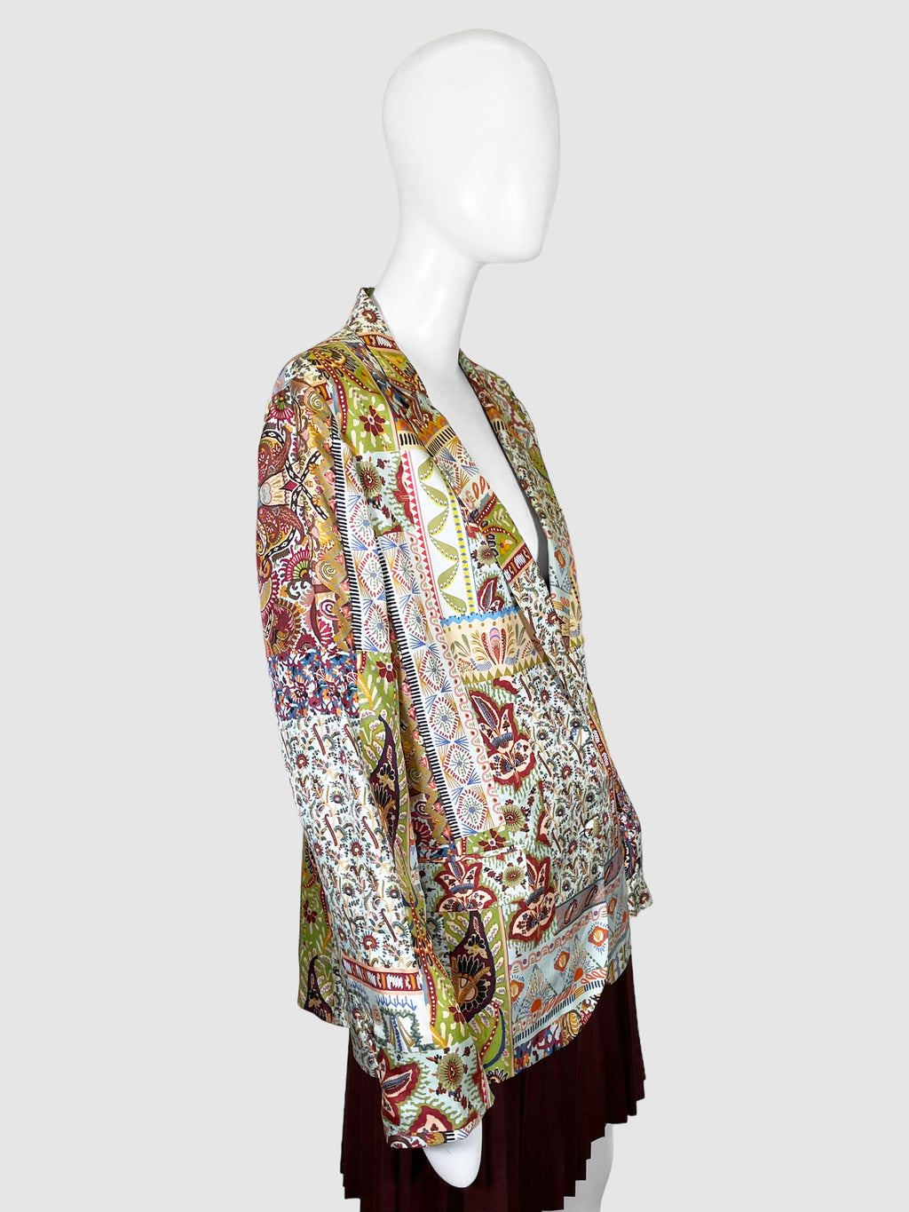 Etro Printed Silk Blazer - Size 46