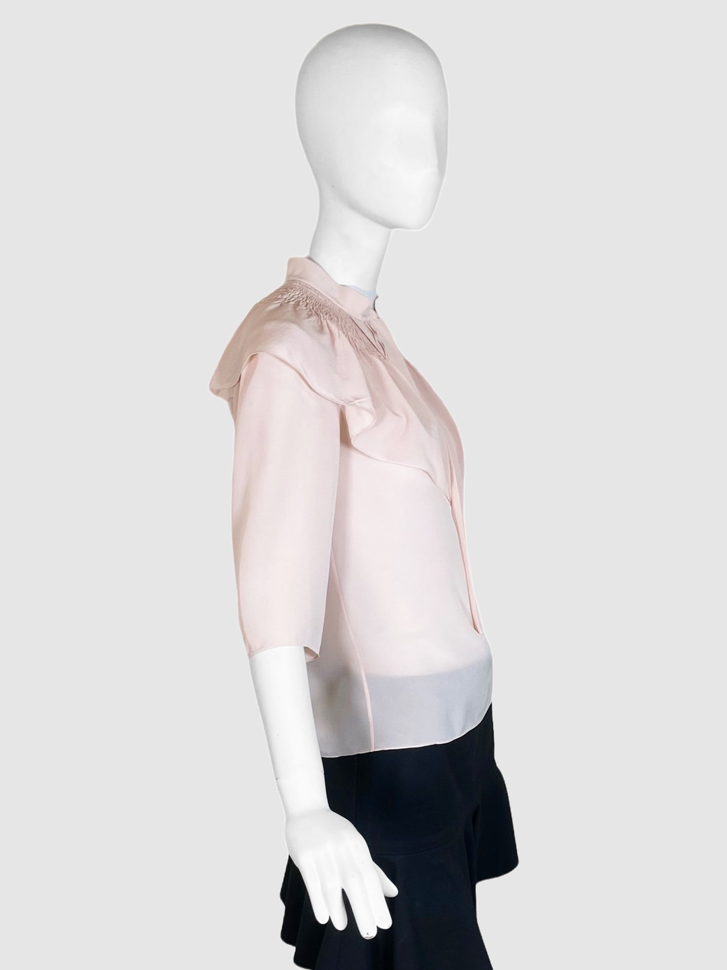 Chloé Sheer Mock Neck Blouse - Size 34