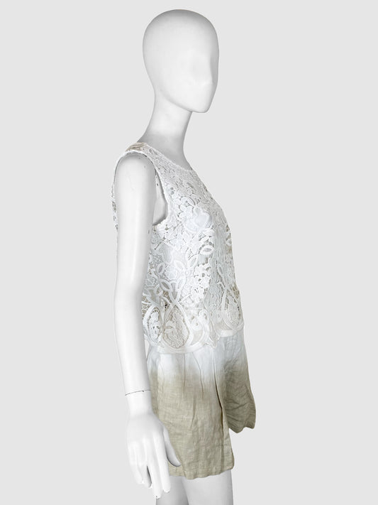 Valentino Floral Lace Sleeveless Top - Size S