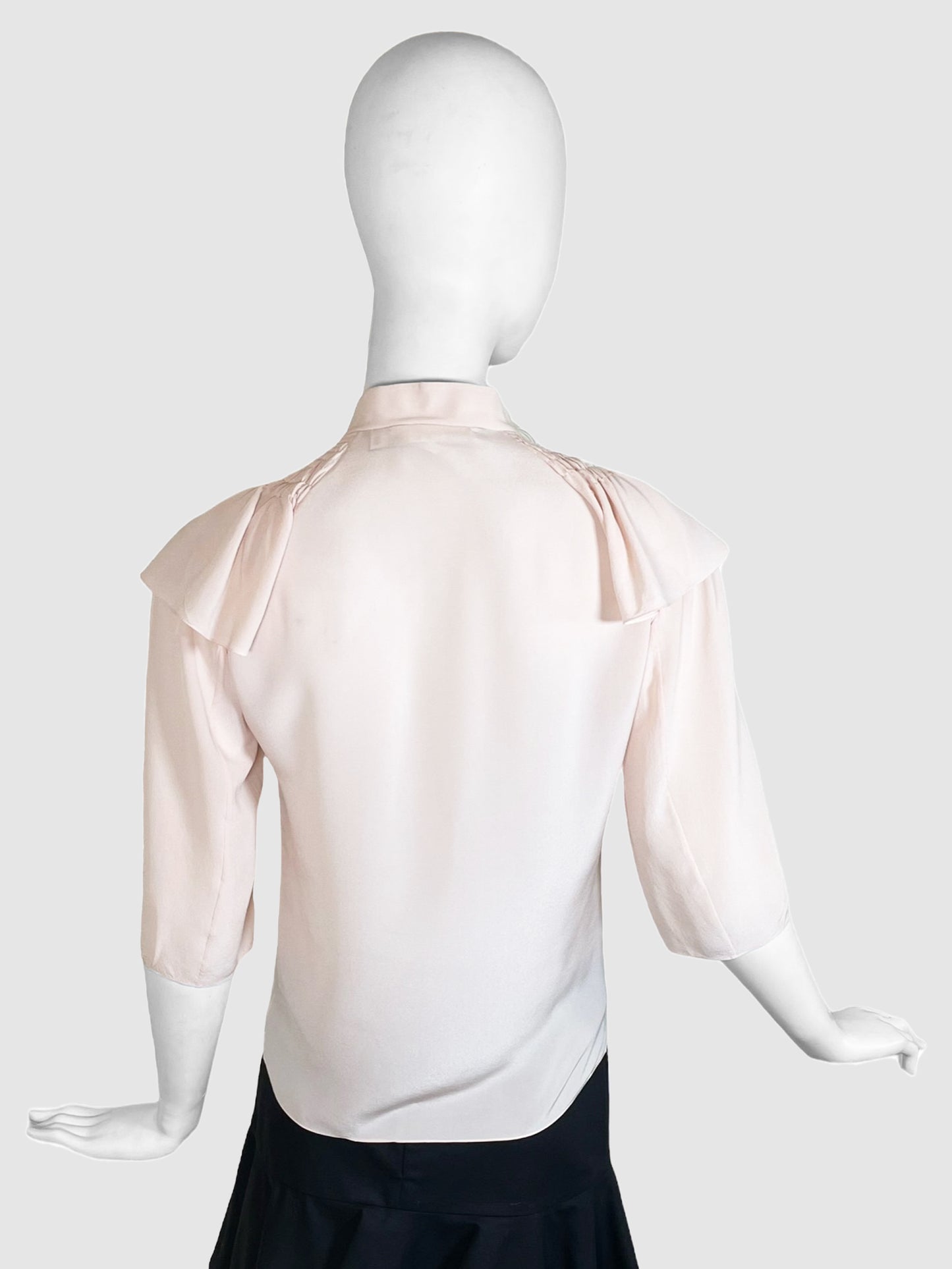 Chloé Sheer Mock Neck Blouse - Size 34