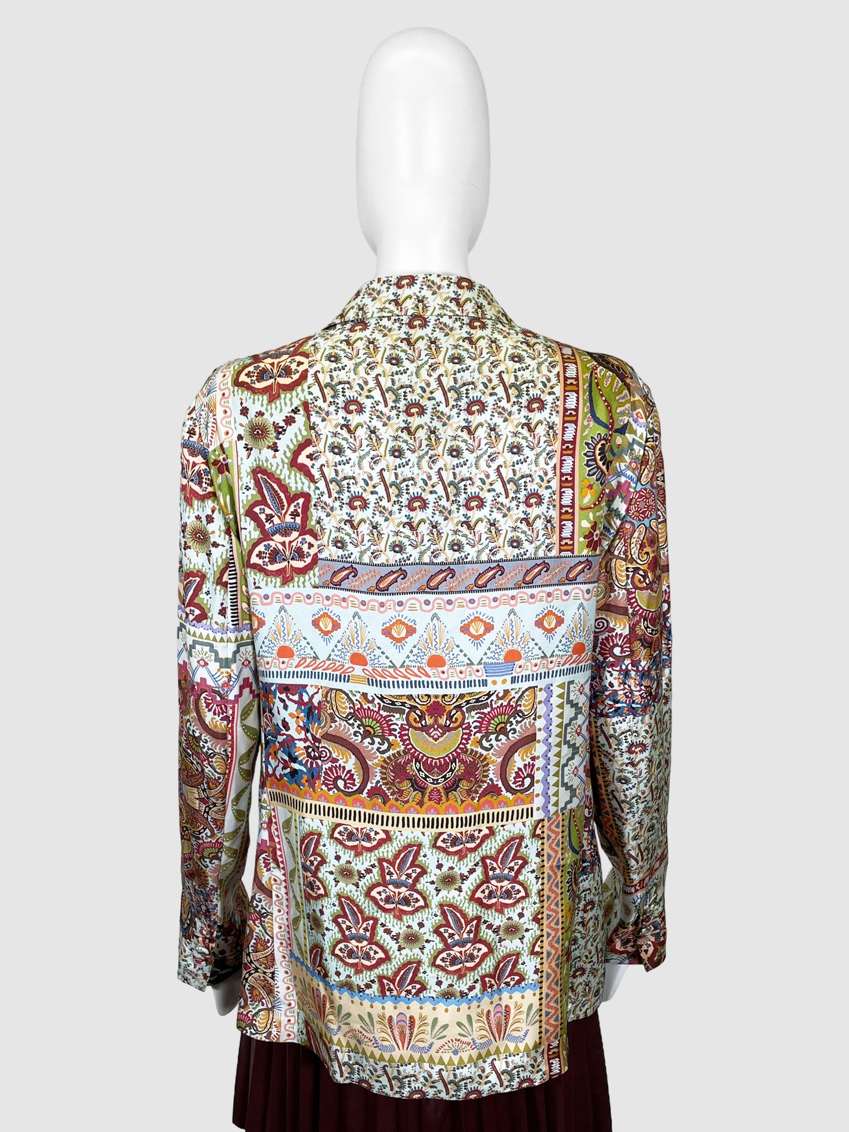 Etro Printed Silk Blazer - Size 46
