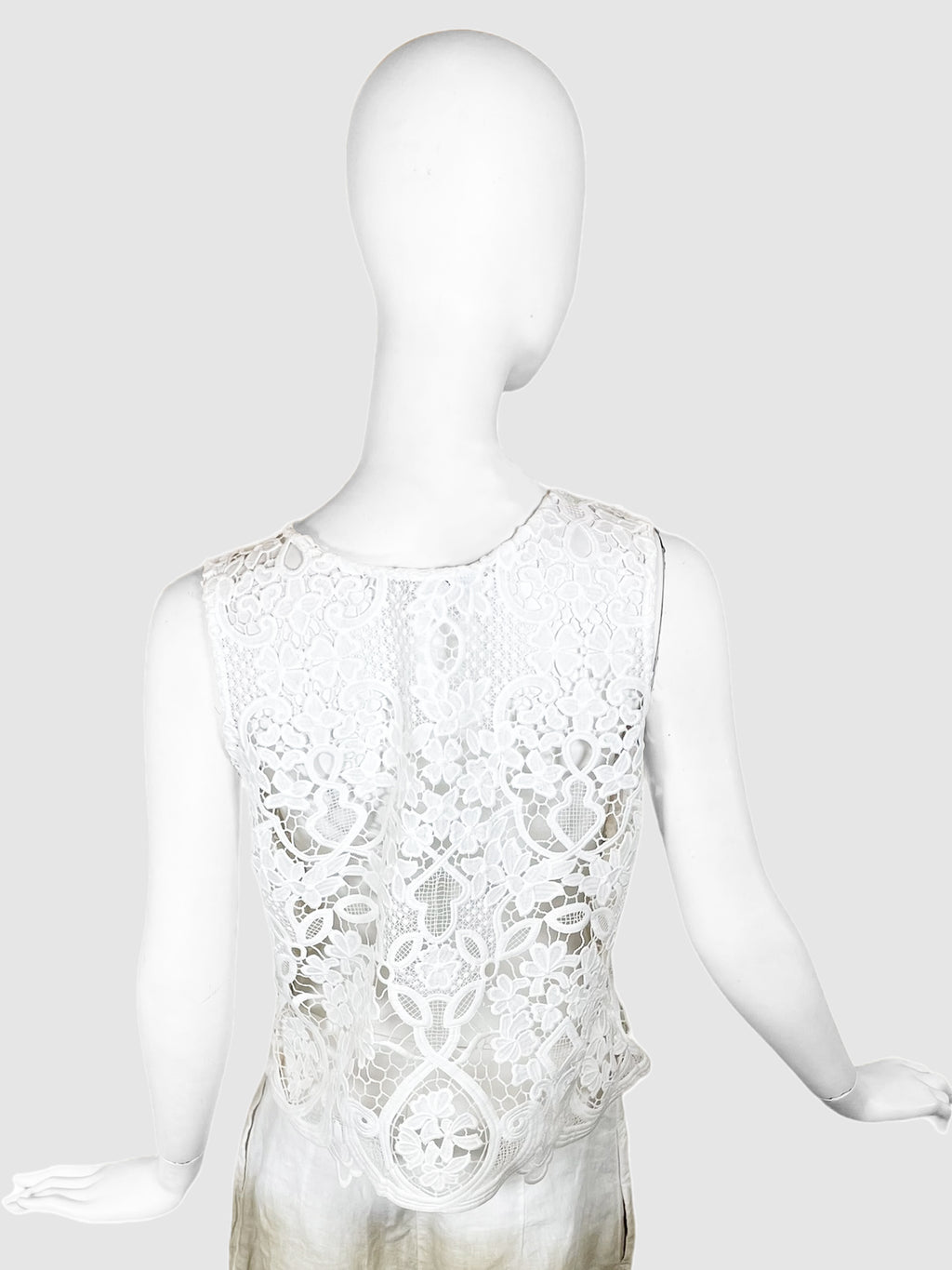 Floral Lace Sleeveless Top - Size S