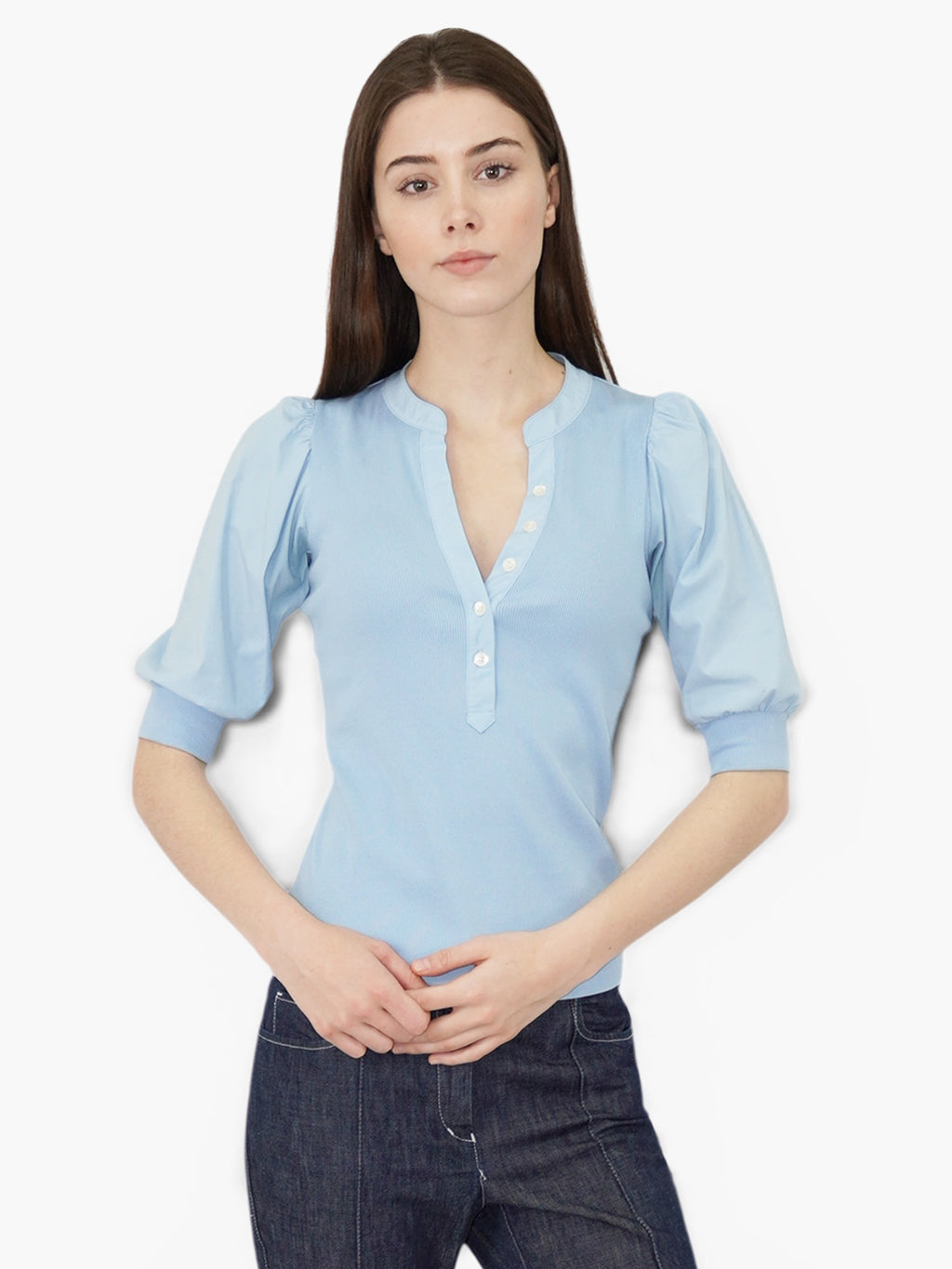 Coralee Puff-Sleeve Top