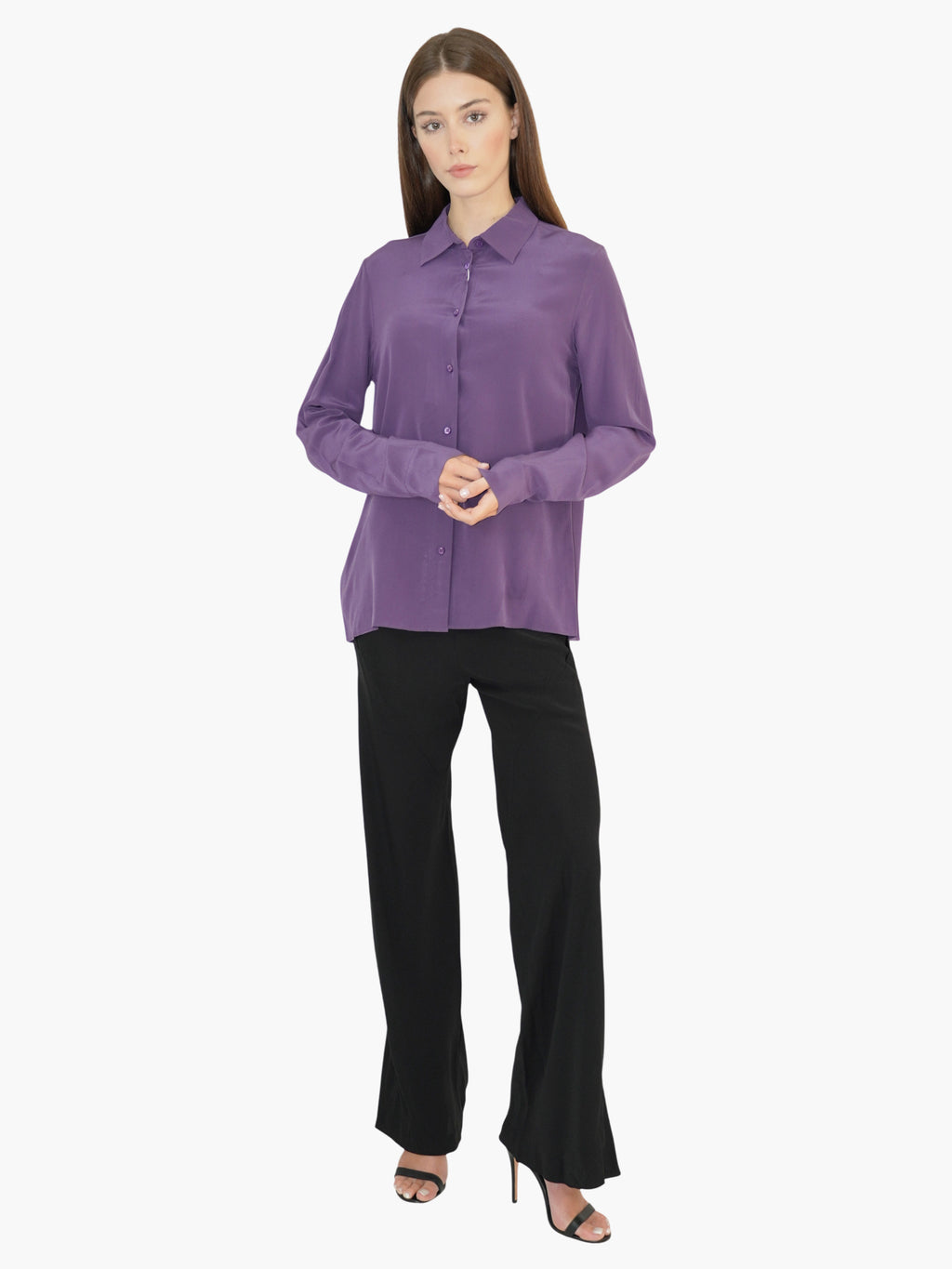 Silk Button-Up Top