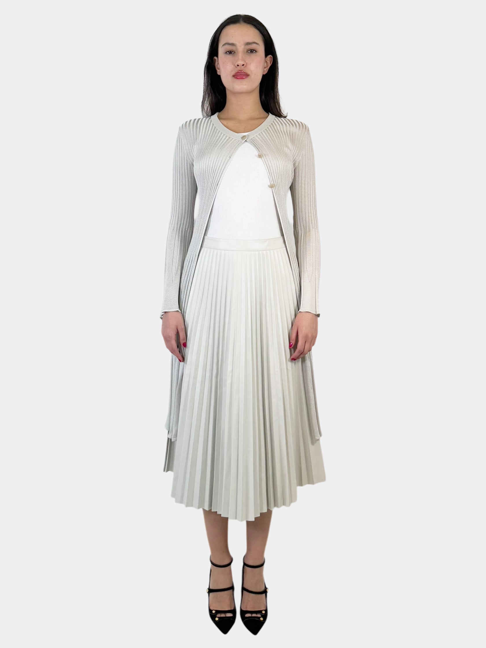 Ribbed Long Cardigan