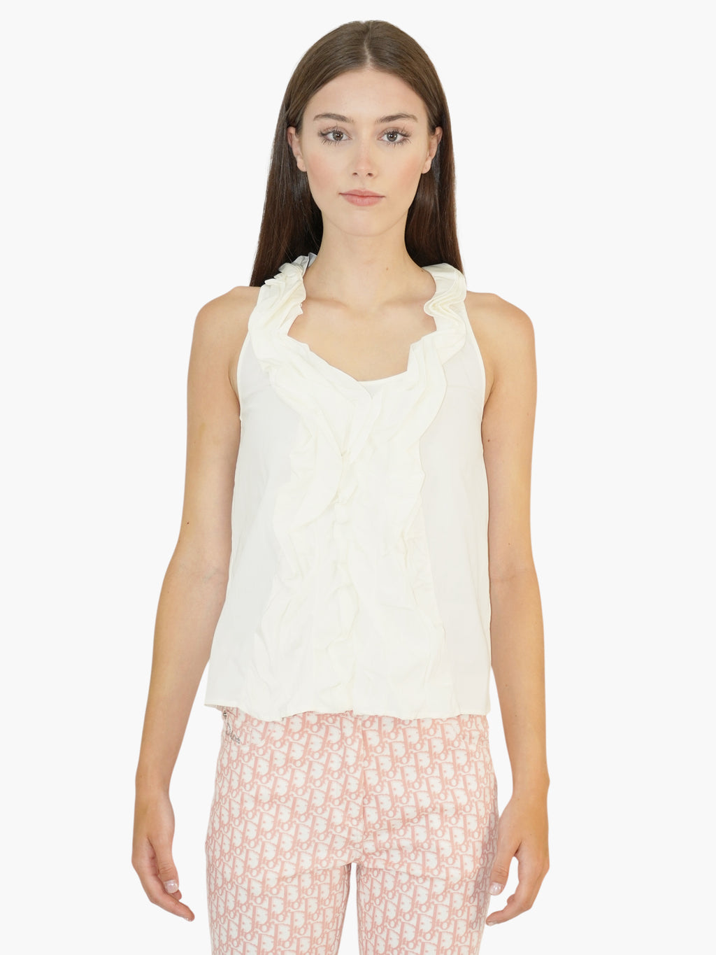 Ruffle Racerback Top