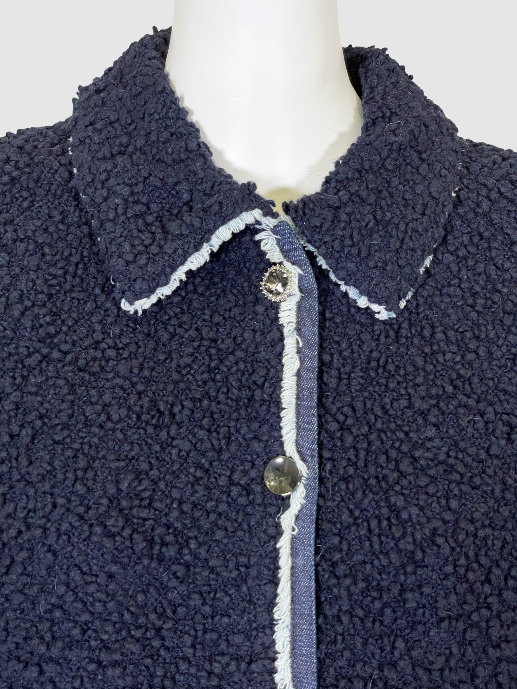 Marc Cain Sherpa Button-Up Jacket - Size 4