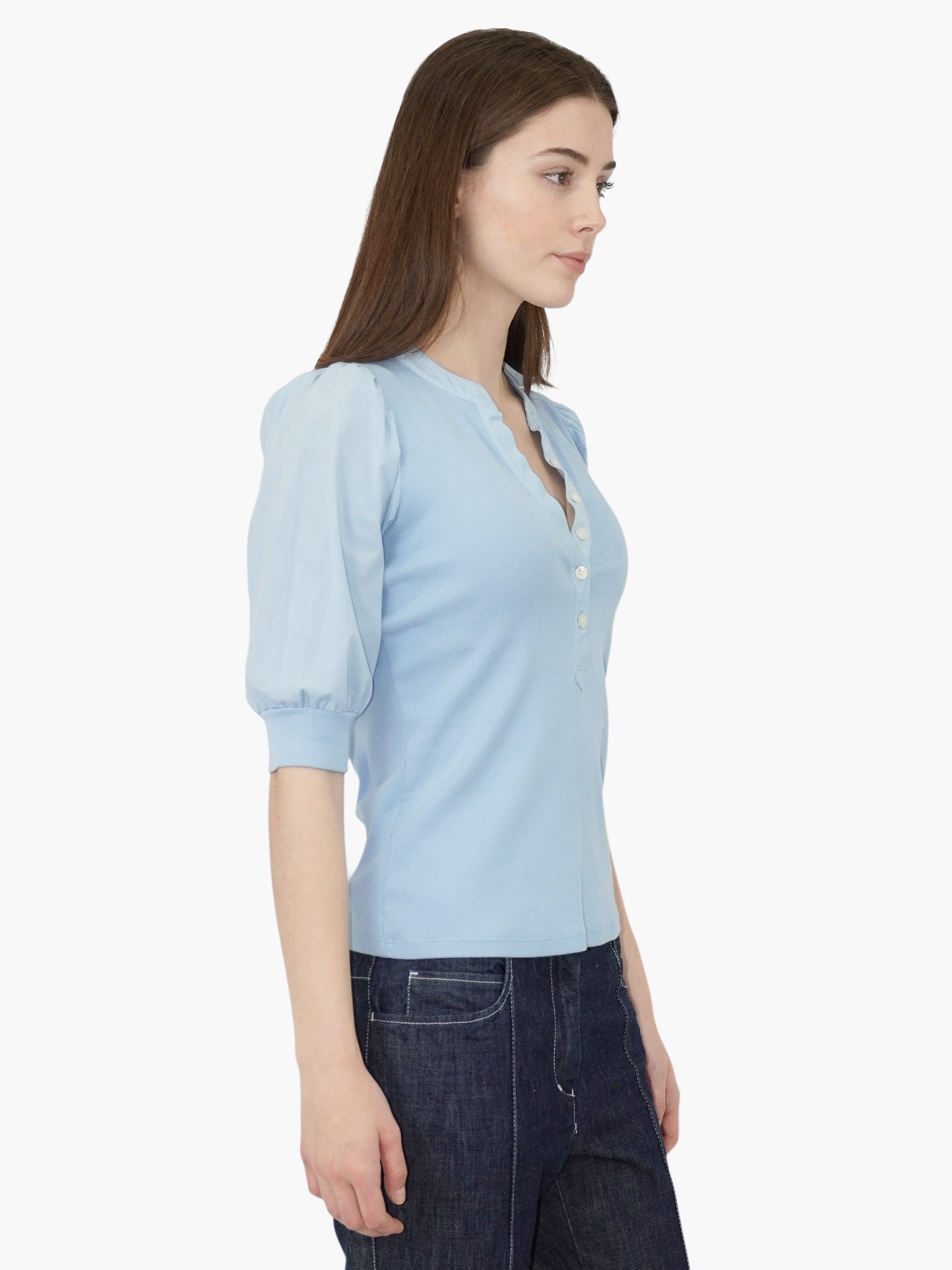 Coralee Puff-Sleeve Top
