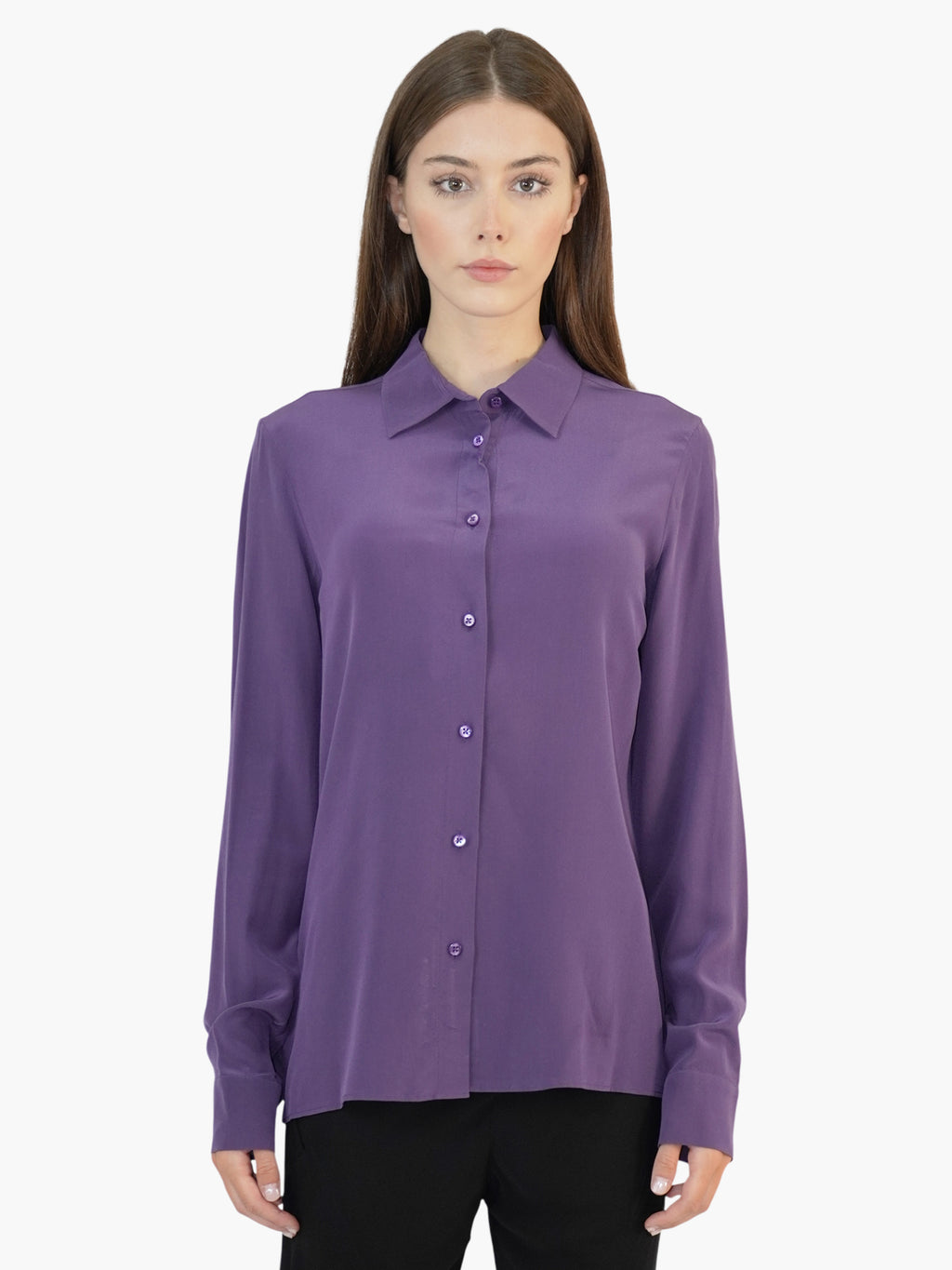 Silk Button-Up Top