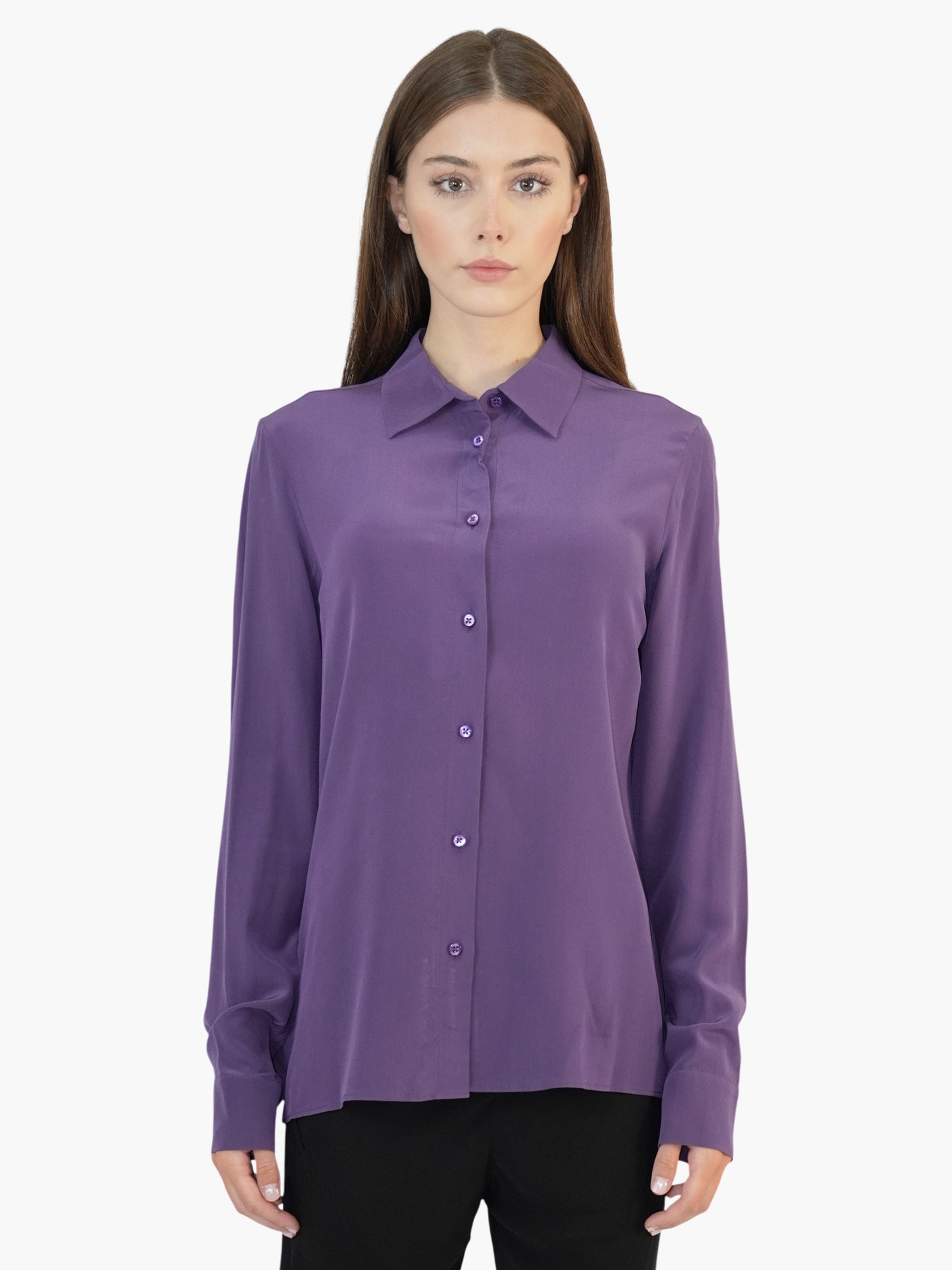 Silk Button-Up Top