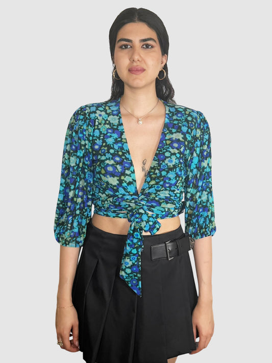 Floral Wrap Top
