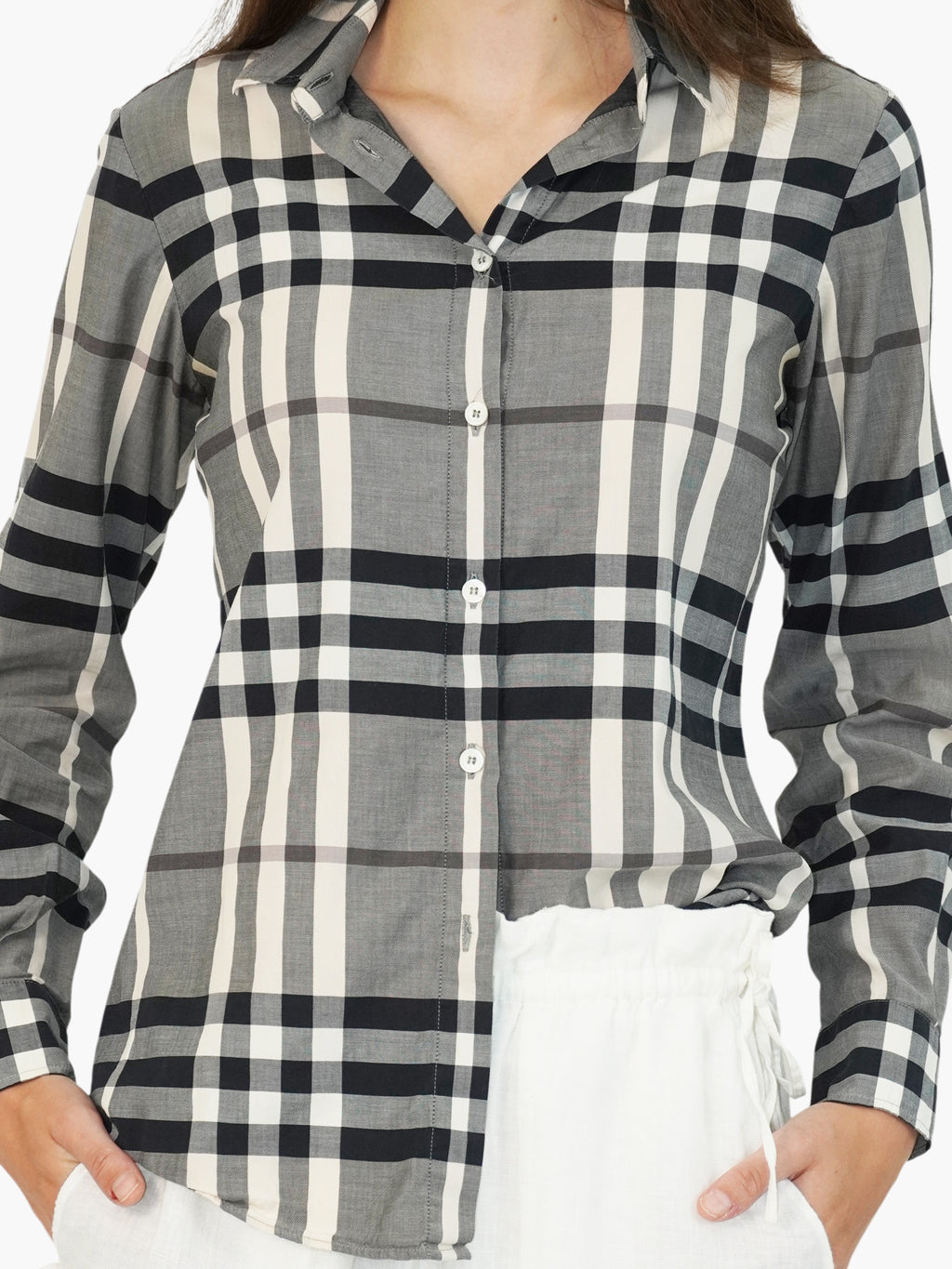 Check Button-Up Top