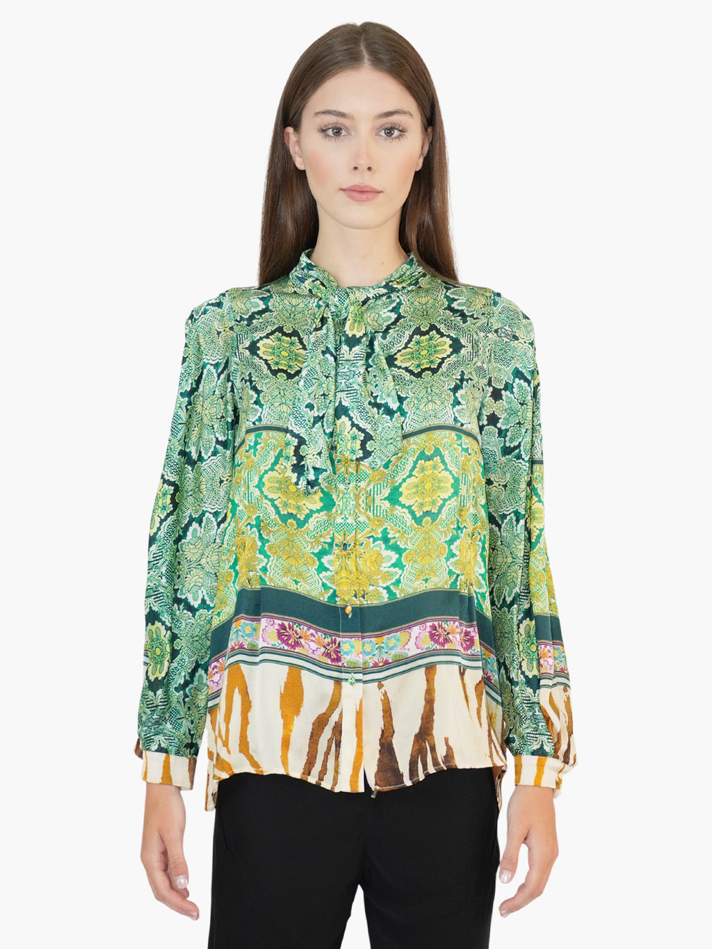 Multi-Print Silk Top