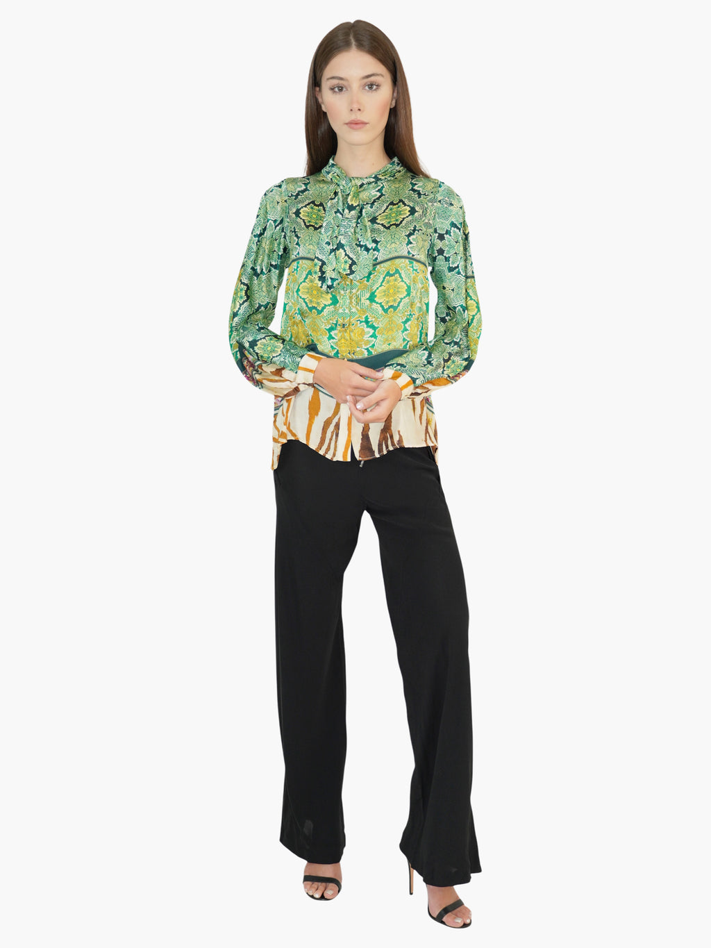 Multi-Print Silk Top