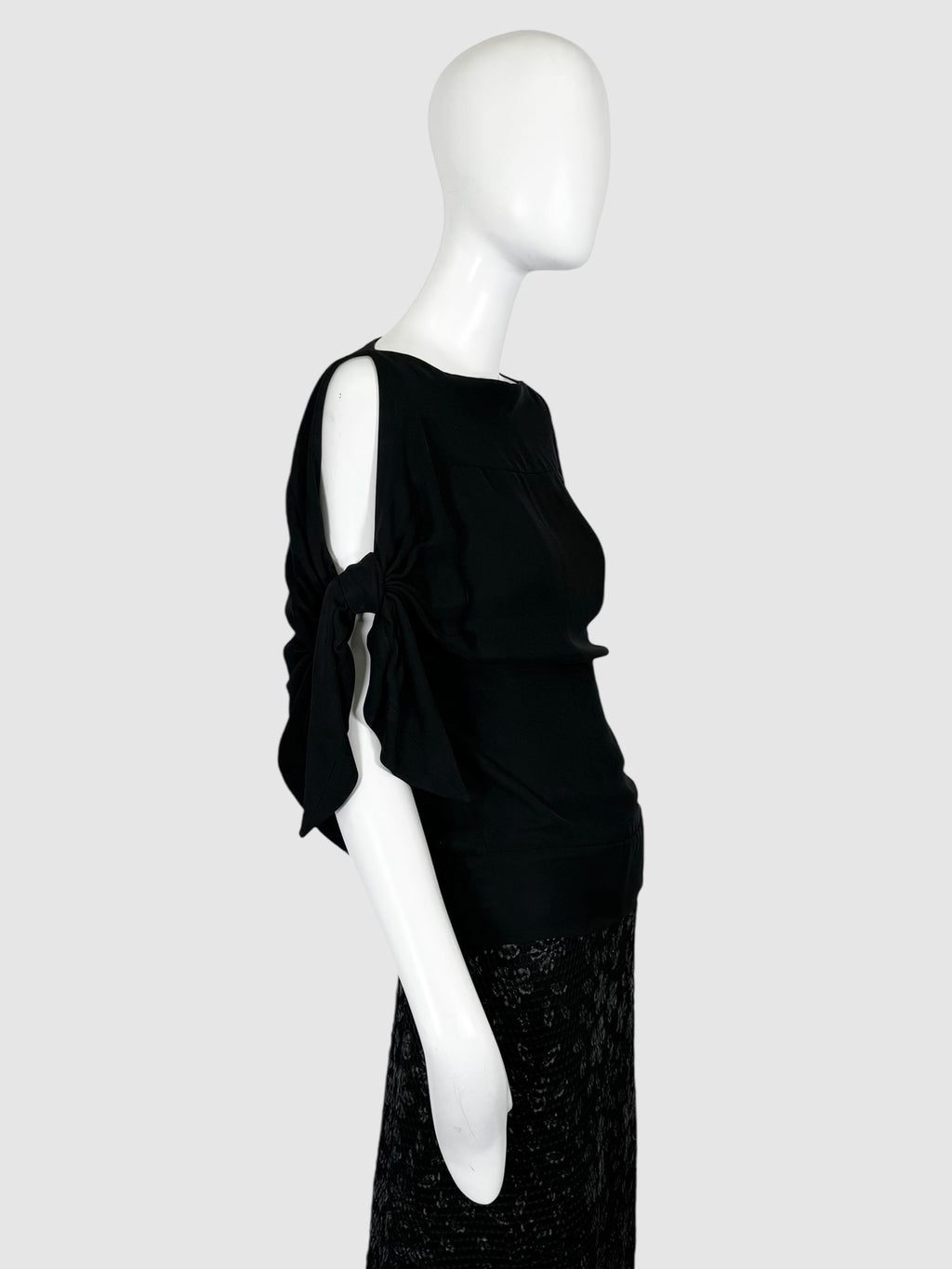 Cold Shoulder Bow Sleeve Top - Size 40