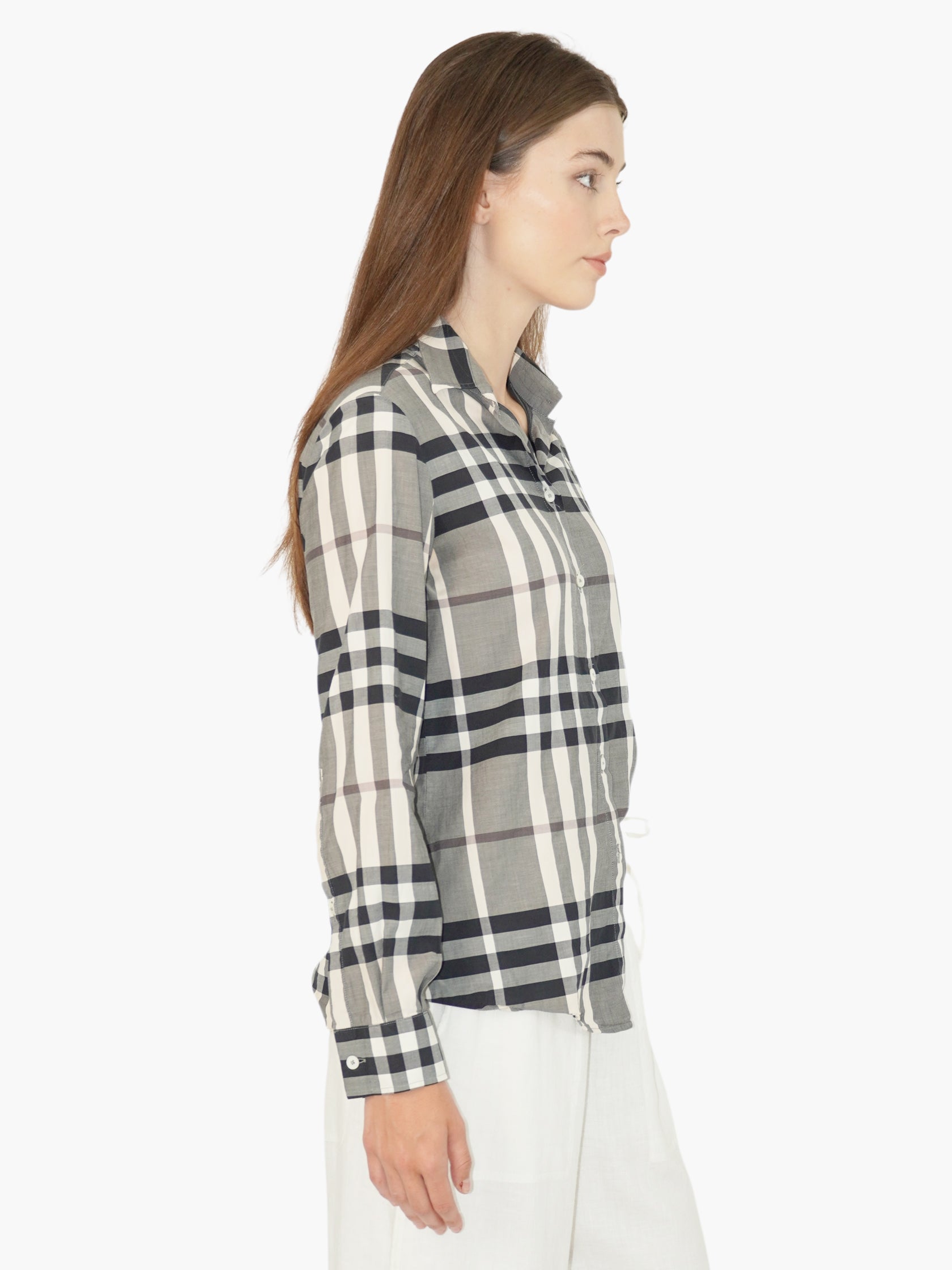 Check Button-Up Top
