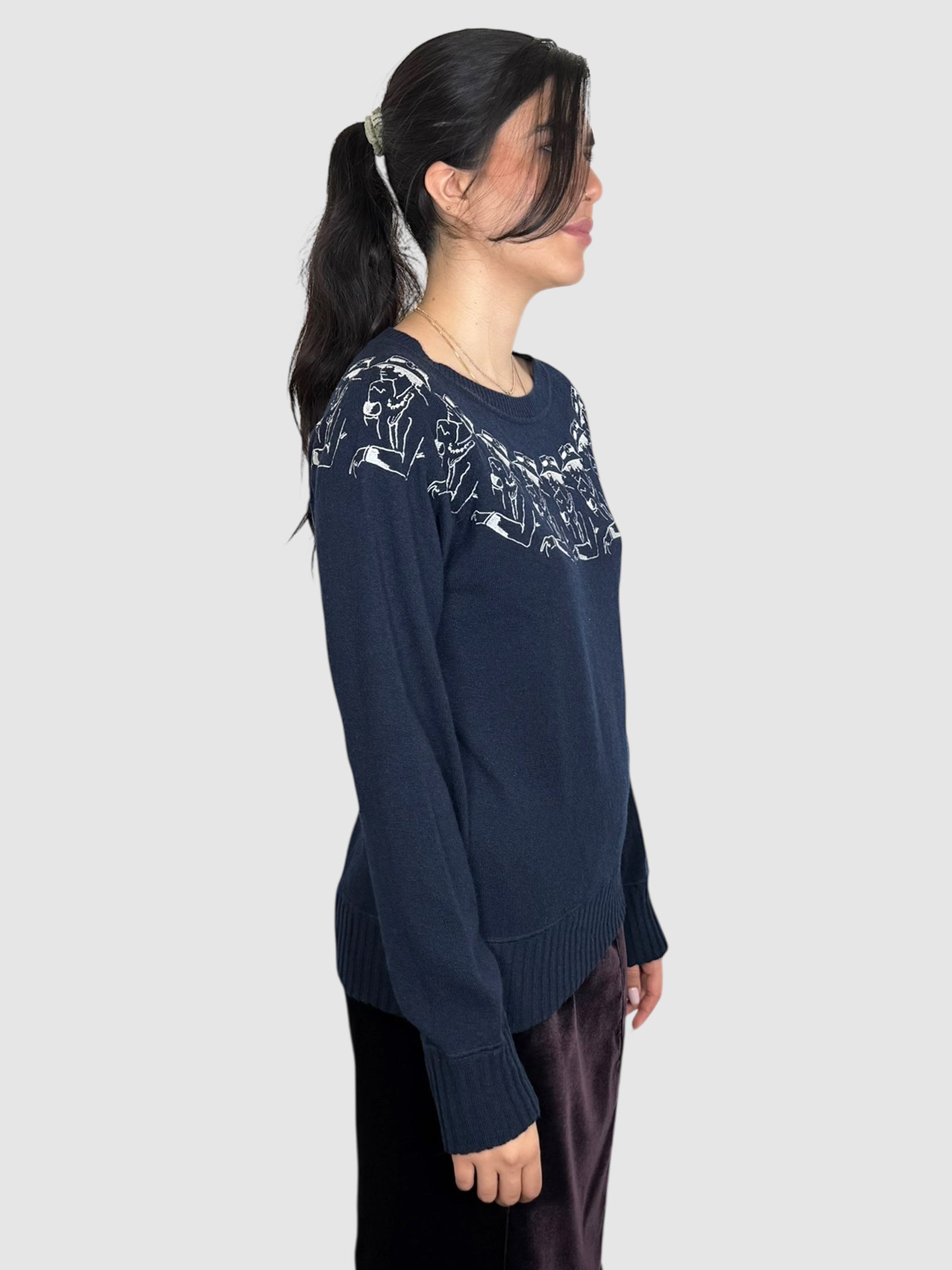 Embroidered Cashmere Sweater