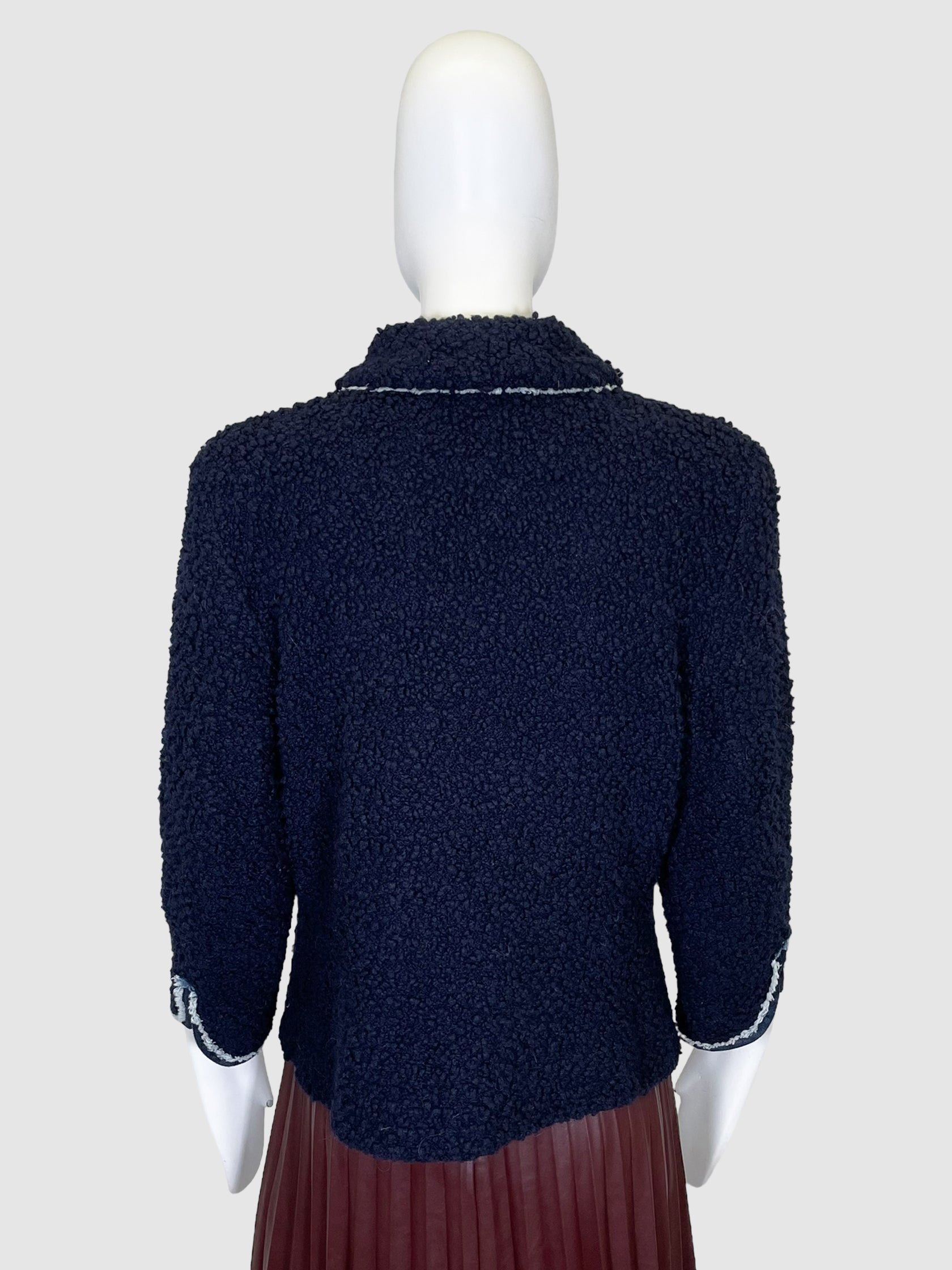 Marc Cain Sherpa Button-Up Jacket - Size 4