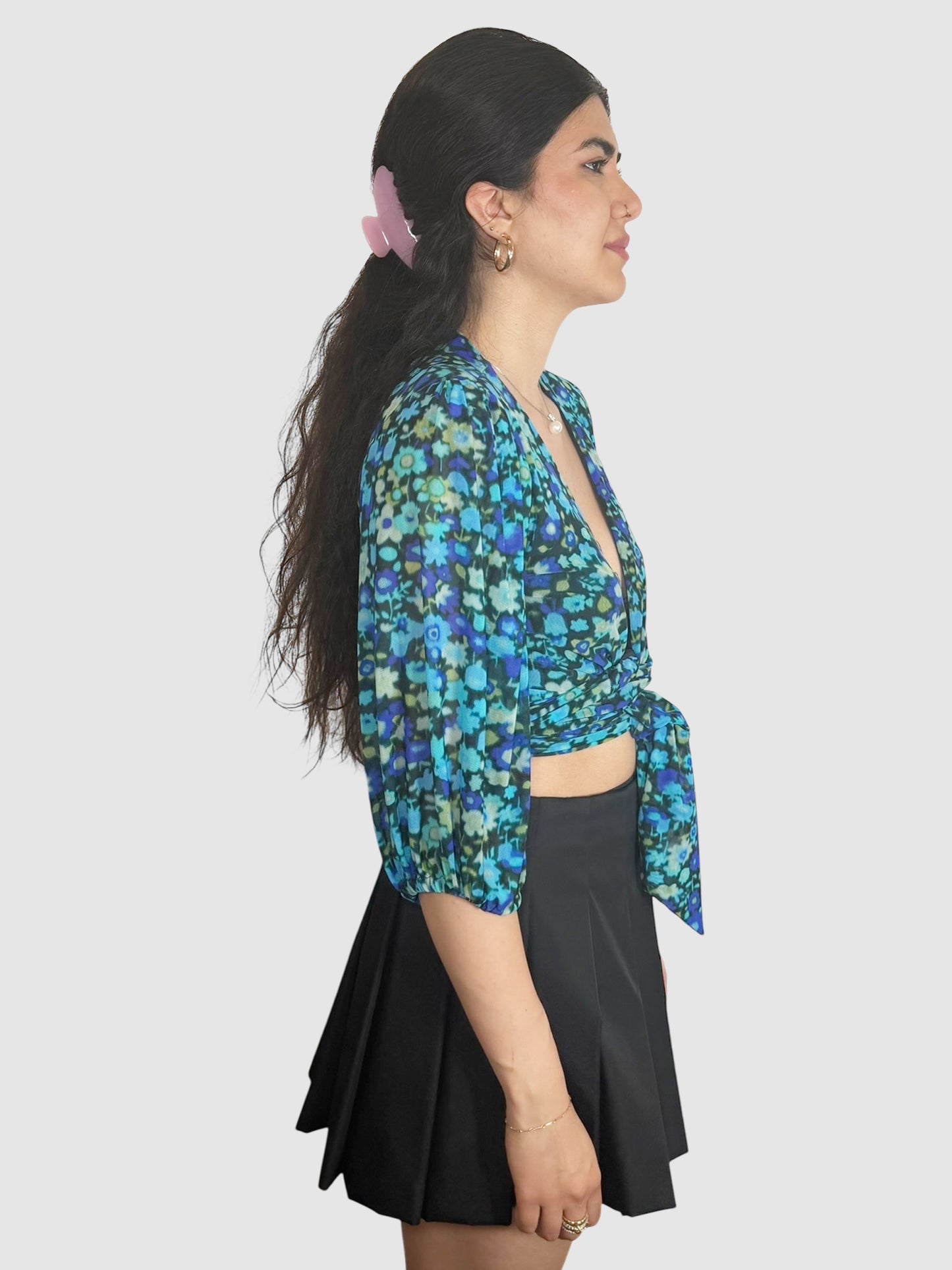 Floral Wrap Top