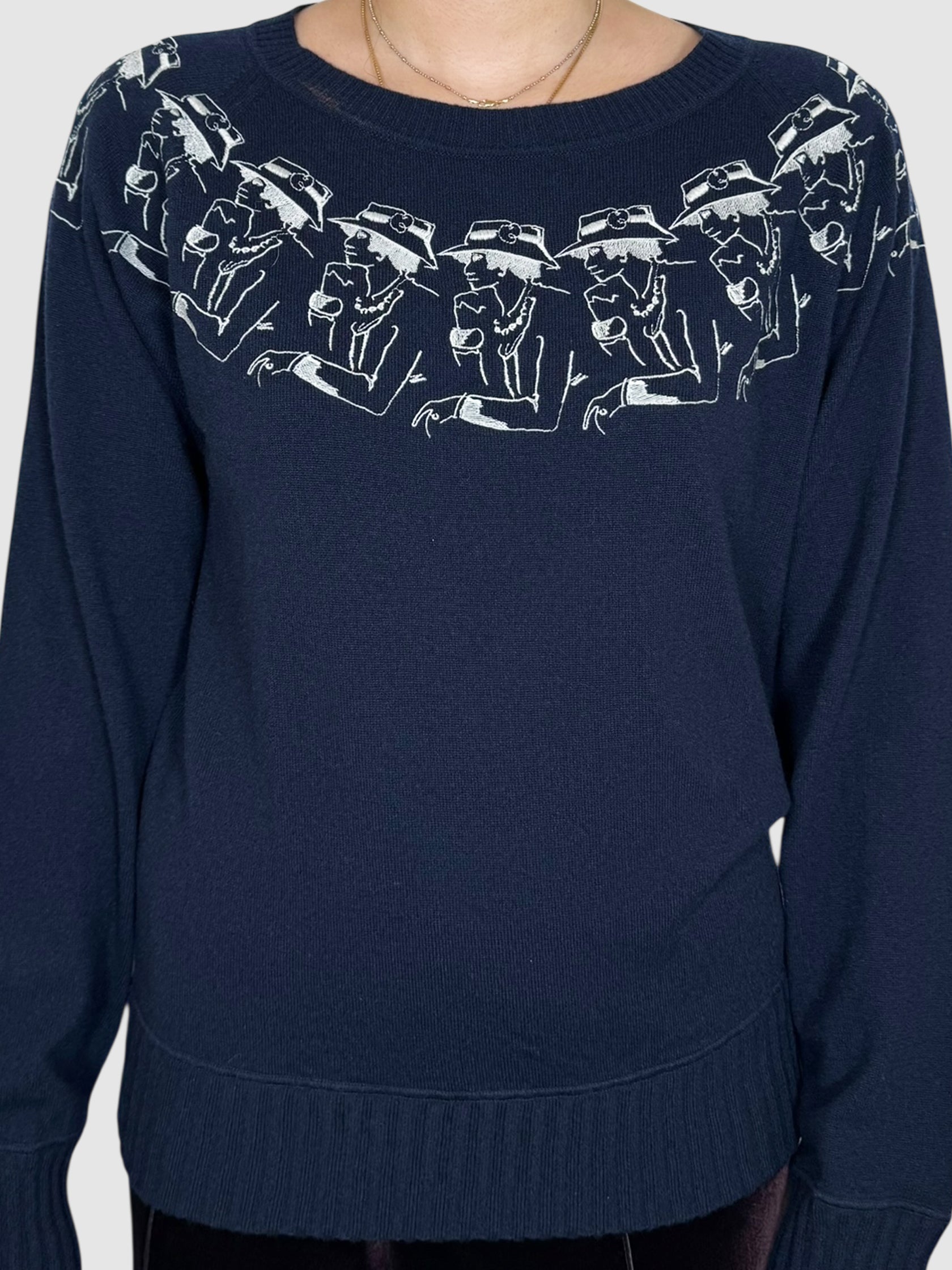 Embroidered Cashmere Sweater