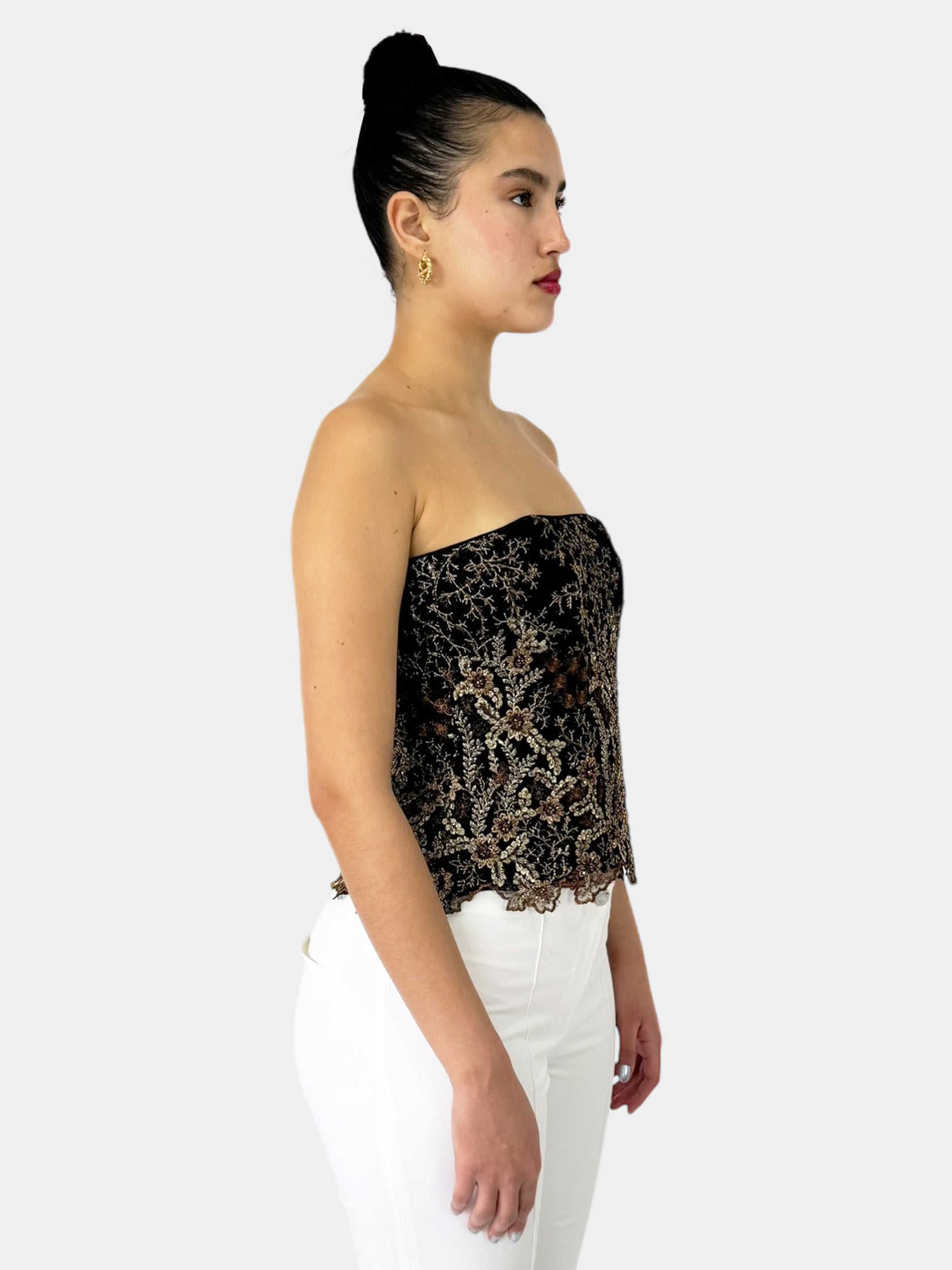 Embroidered Corset Top