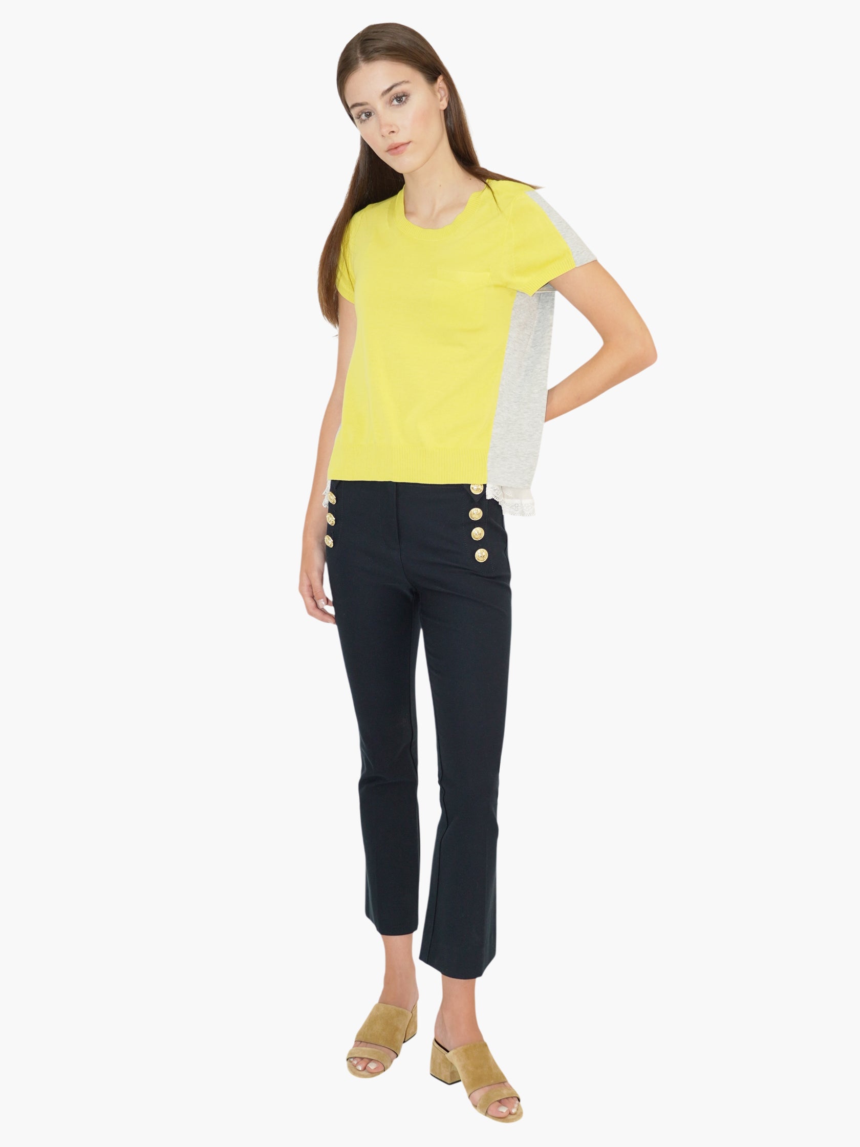 Contrast Knit Top