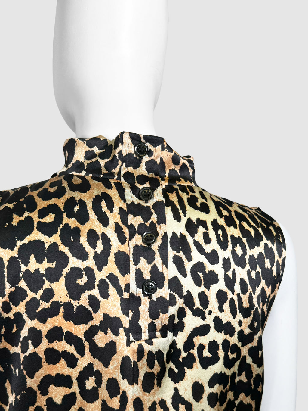 Silk Leopard Print Top - Size 38