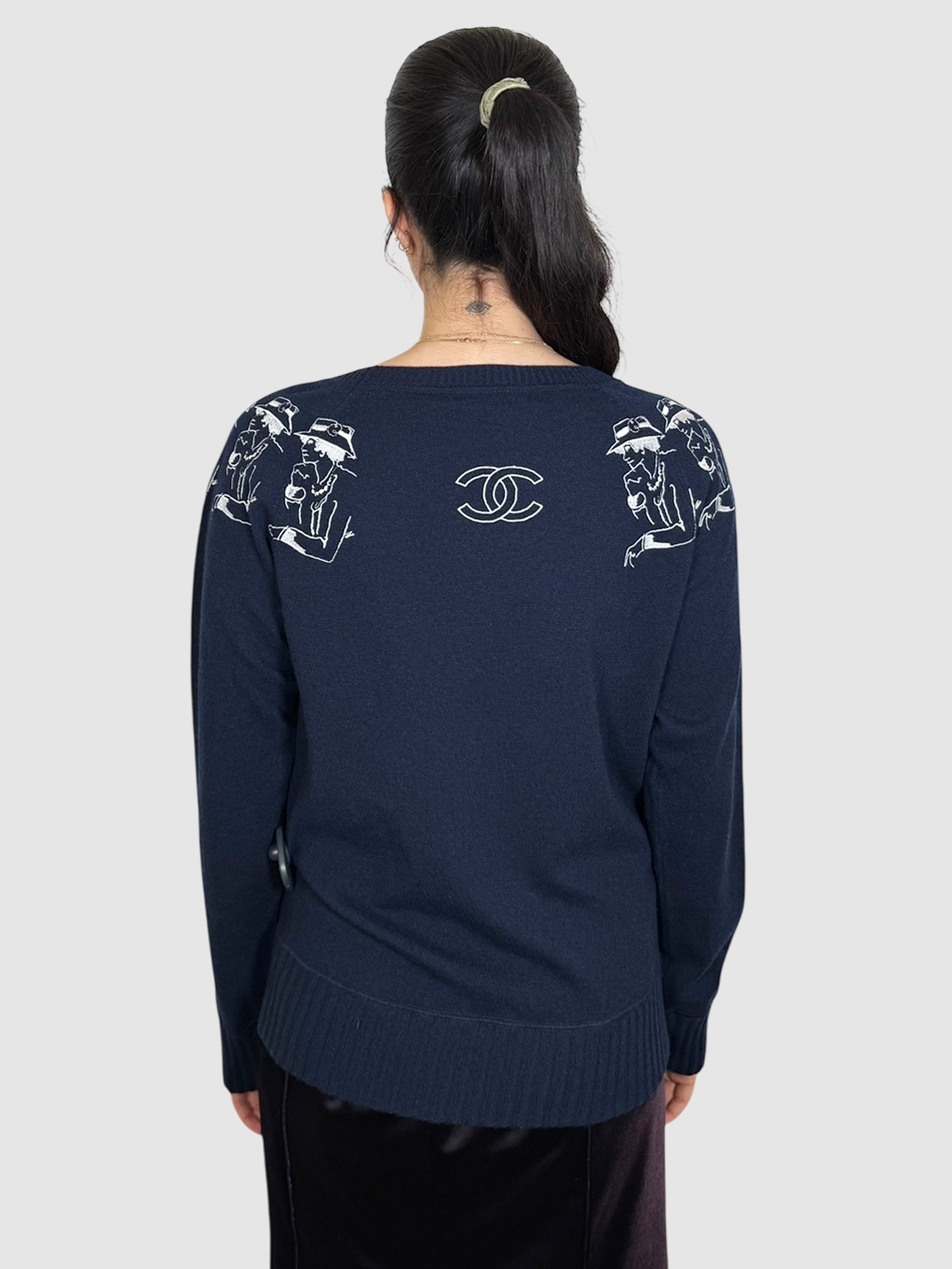 Embroidered Cashmere Sweater