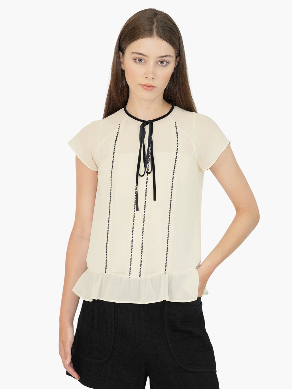 Sheer Embroidered Top