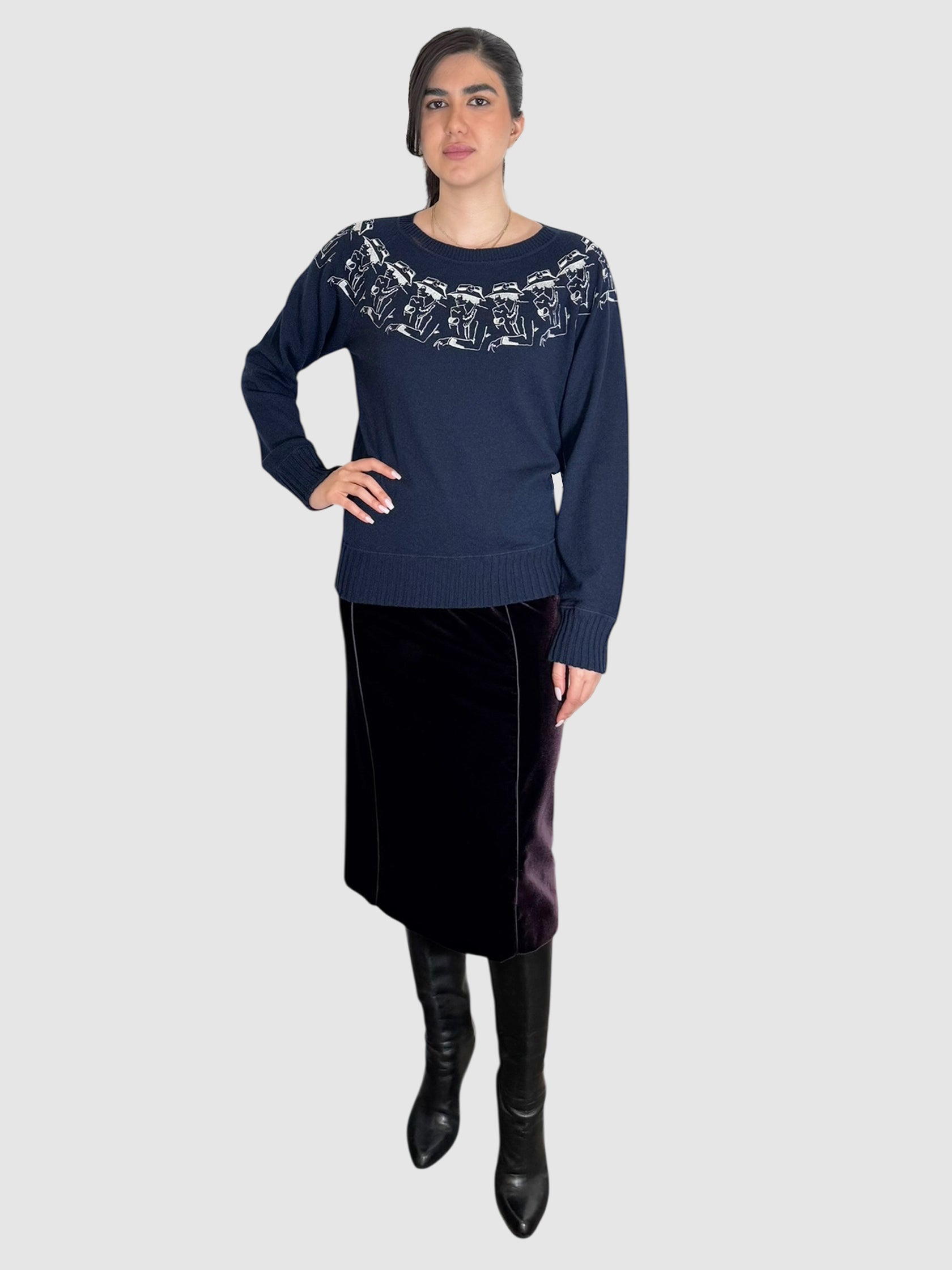 Embroidered Cashmere Sweater