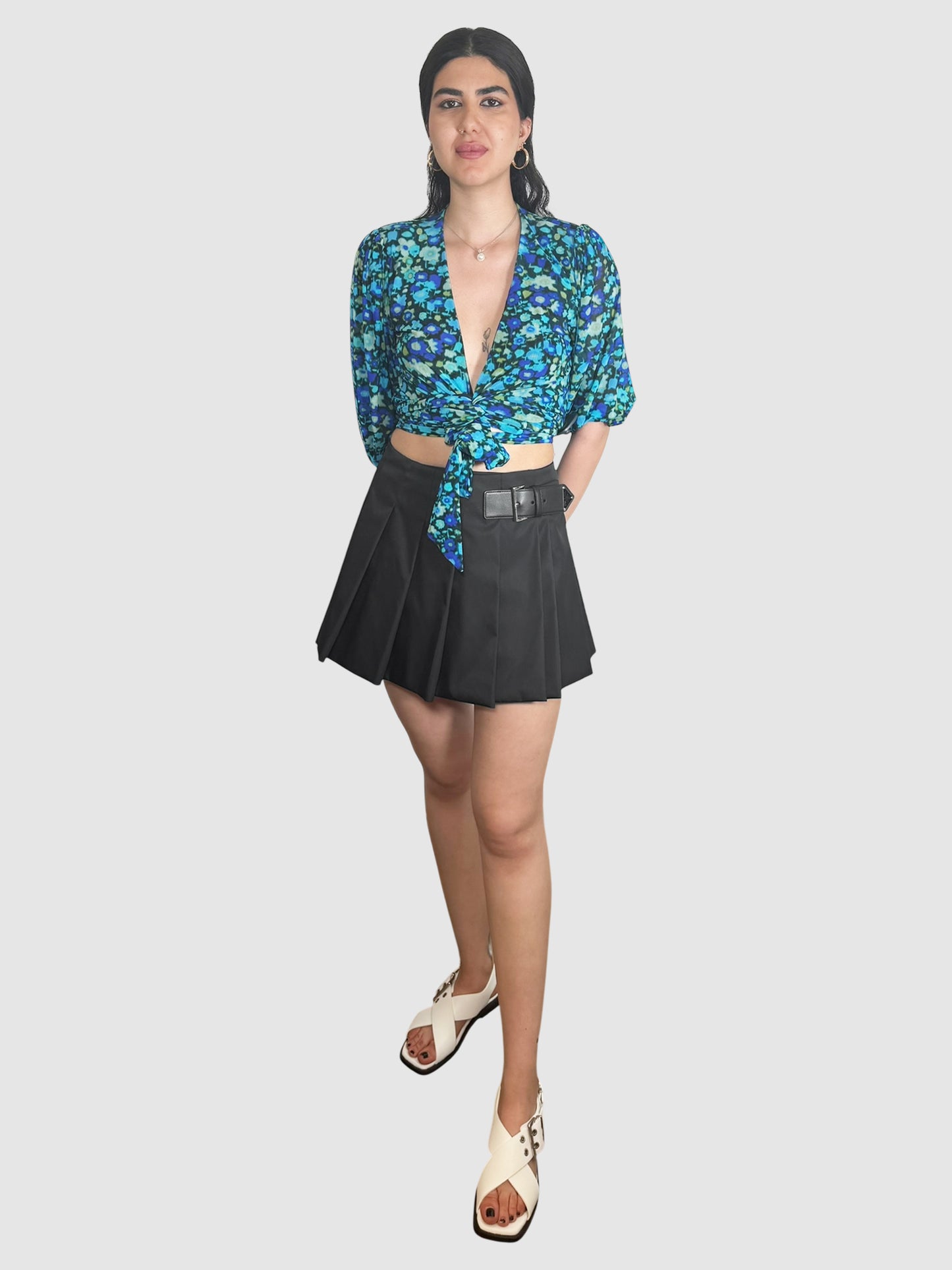 Floral Wrap Top