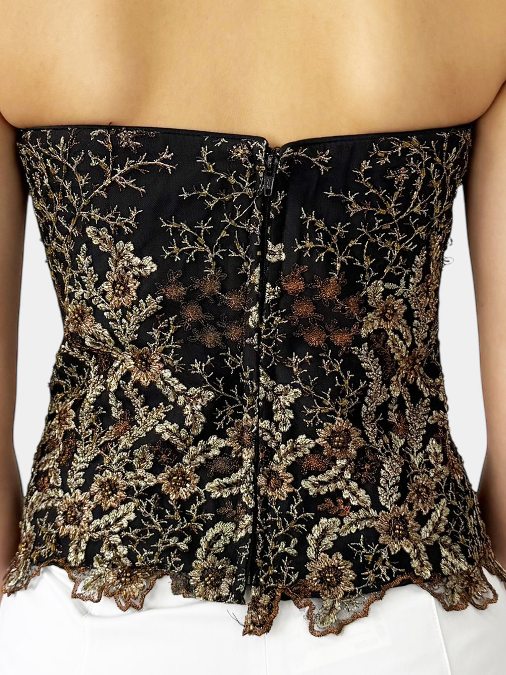 Embroidered Corset Top