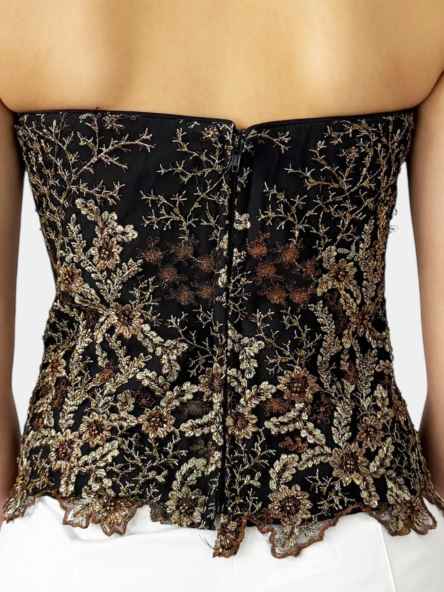 Embroidered Corset Top