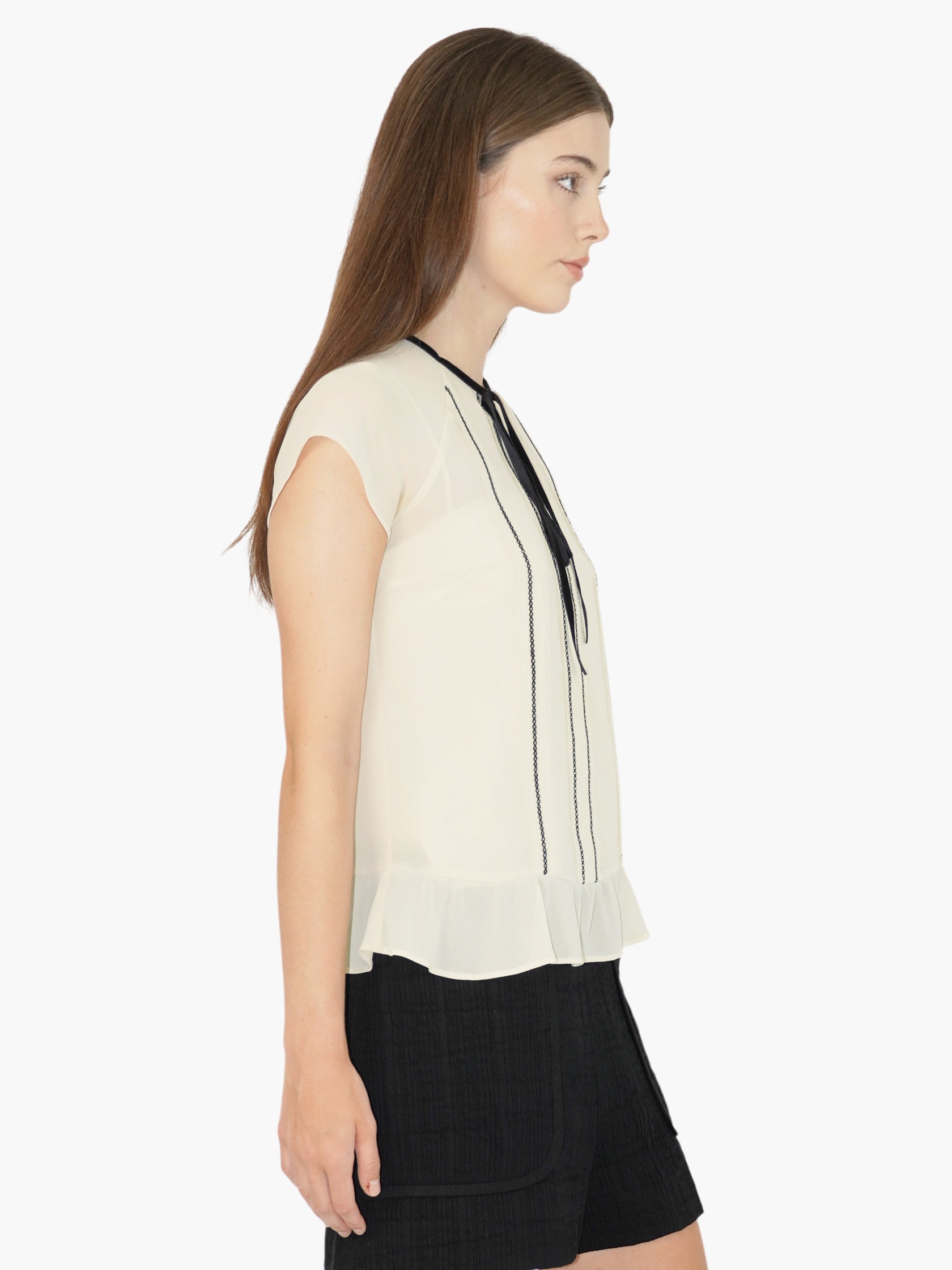 Sheer Embroidered Top