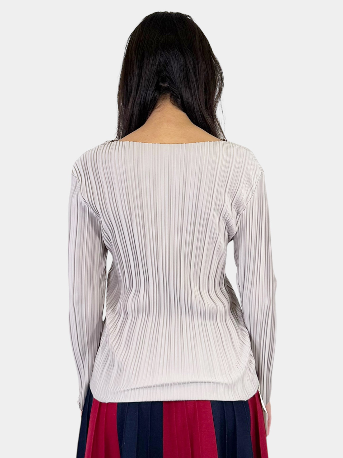 Pleated Long Sleeve Top - Size S