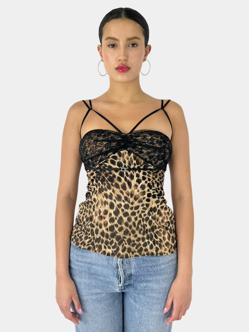 Leopard Strappy Top