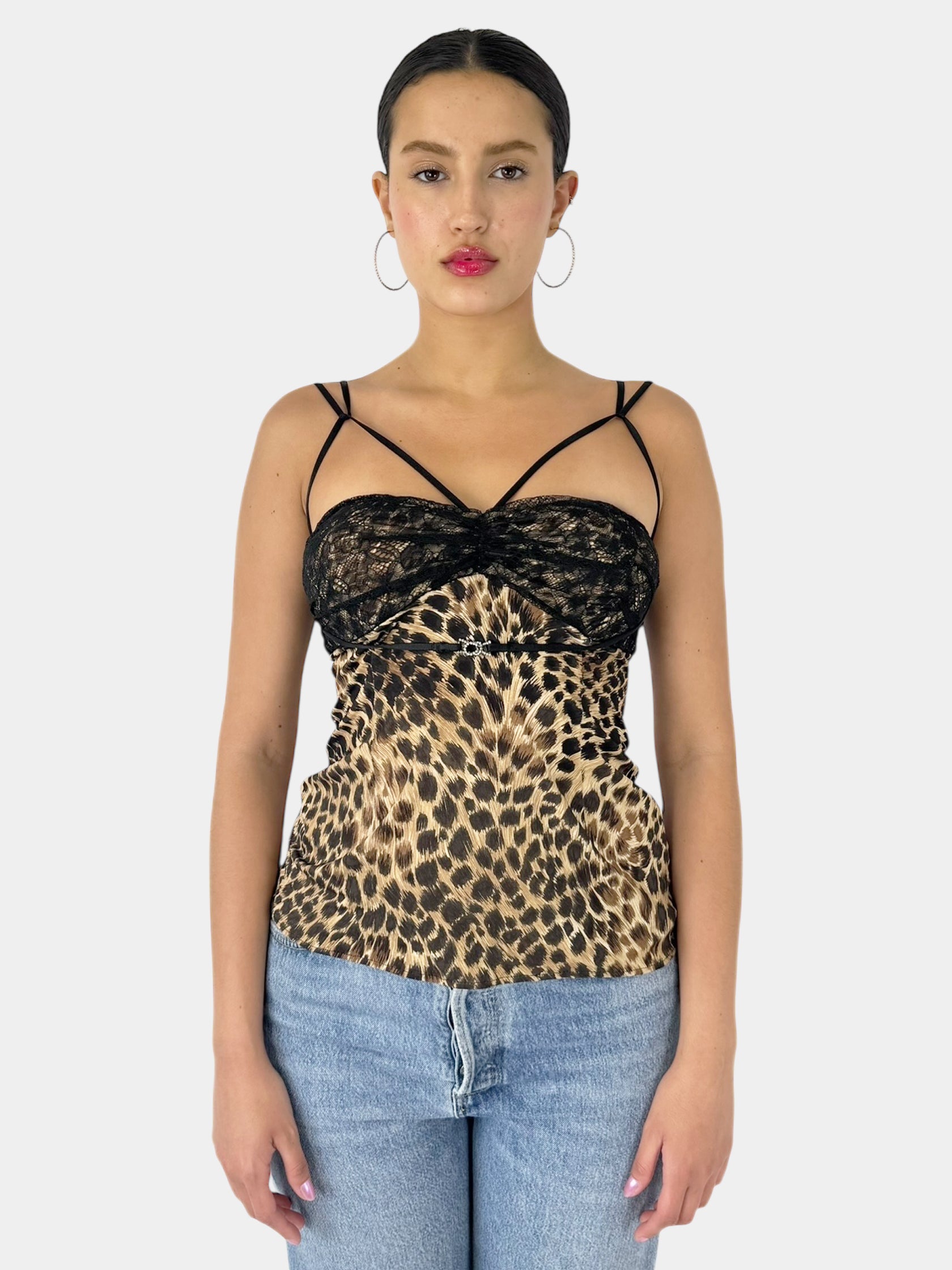 Leopard Strappy Top