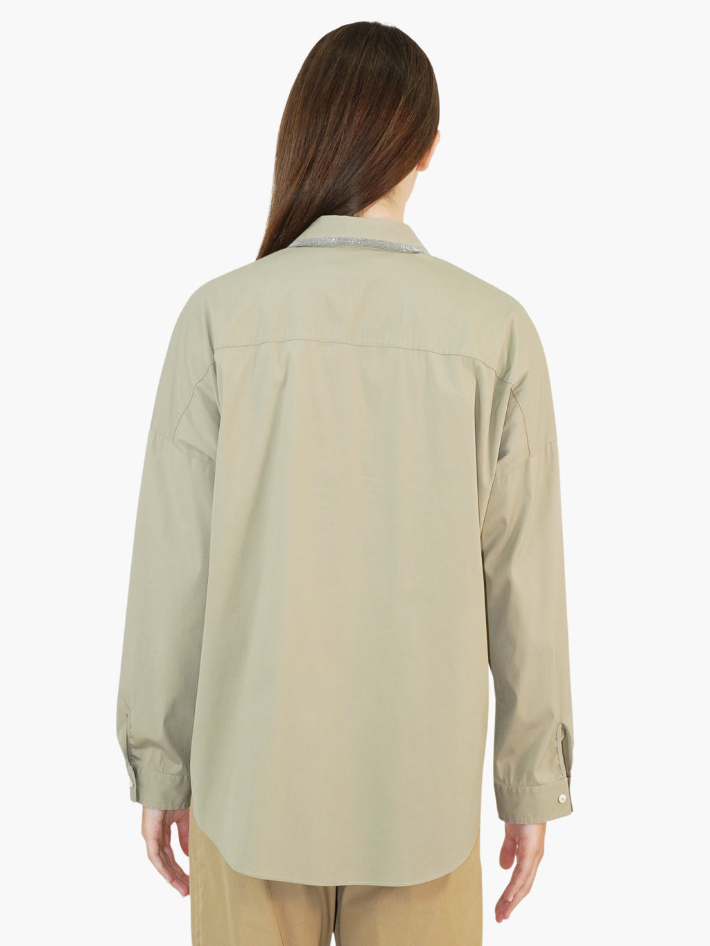 Monili Trim Button-Up Top
