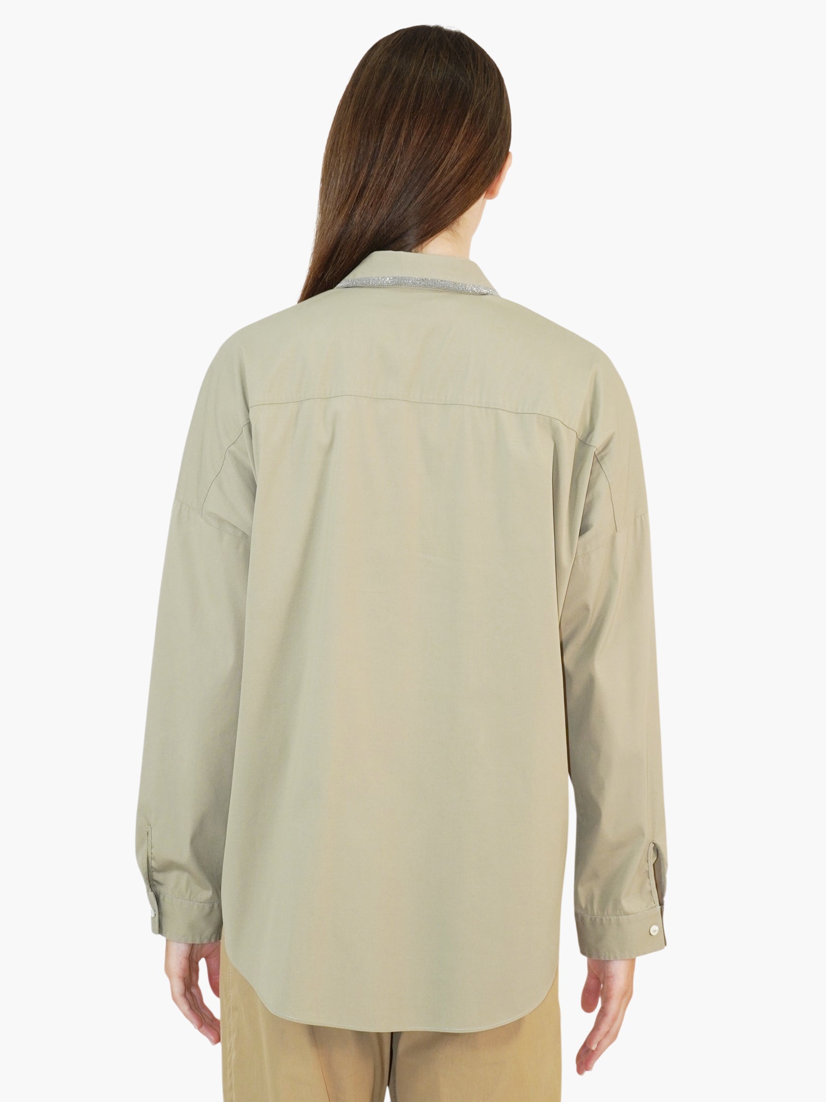 Monili Trim Button-Up Top