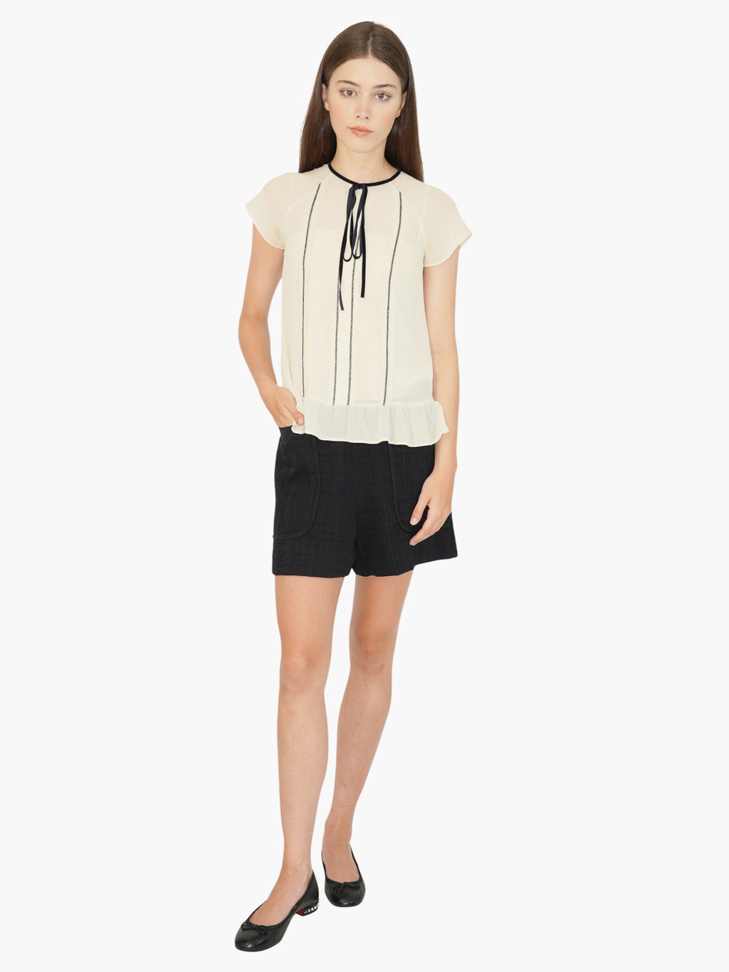 Sheer Embroidered Top