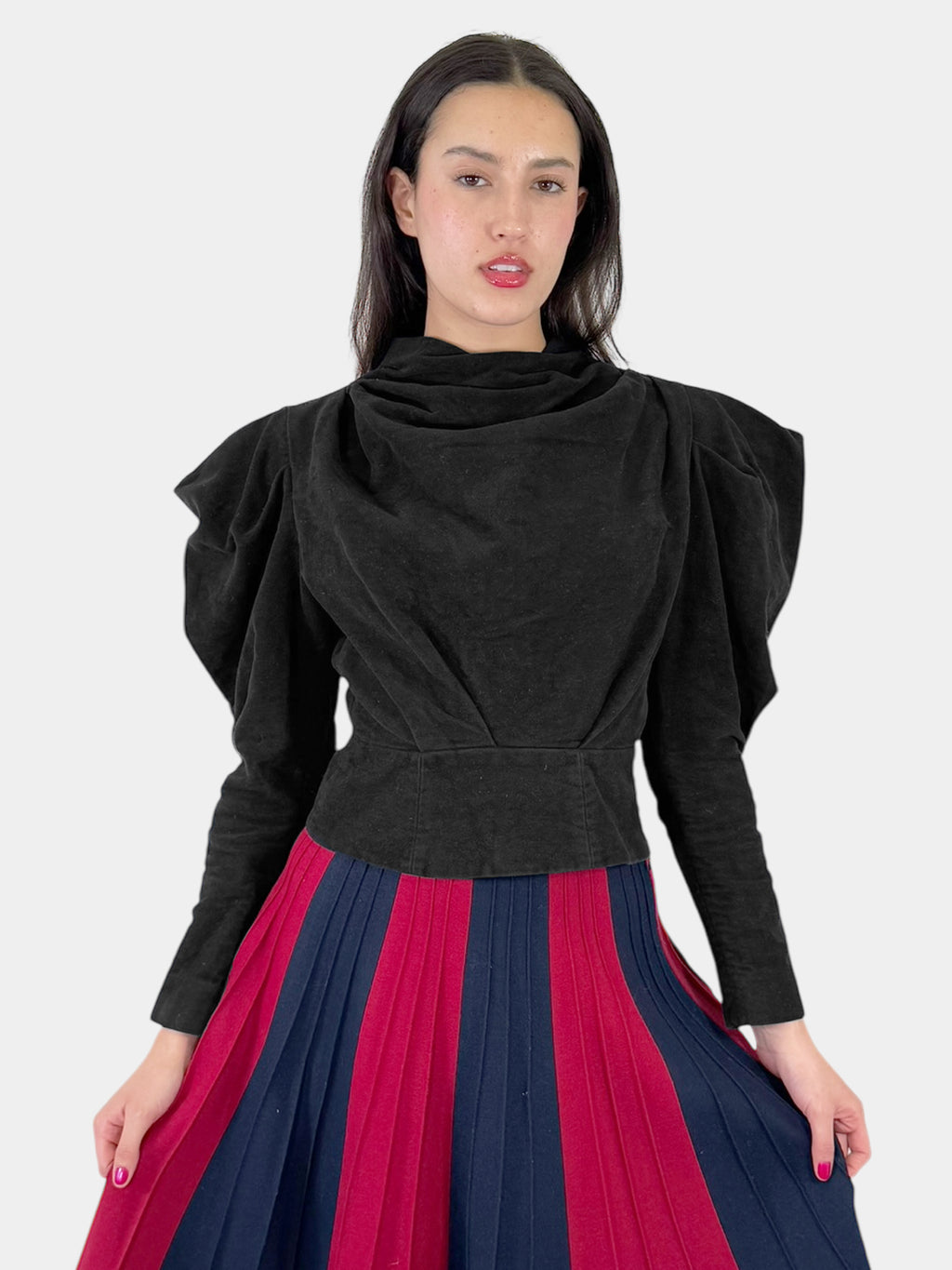 Dixon Draped Velvet Top