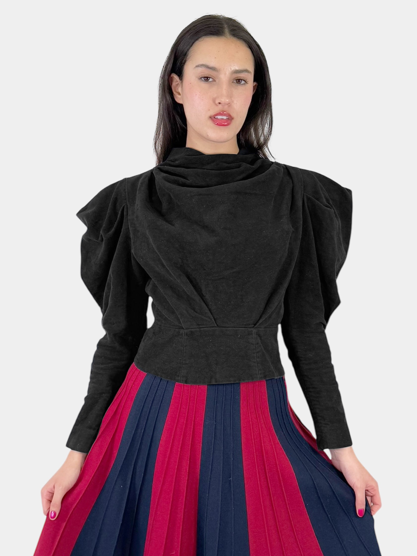 Dixon Draped Velvet Top