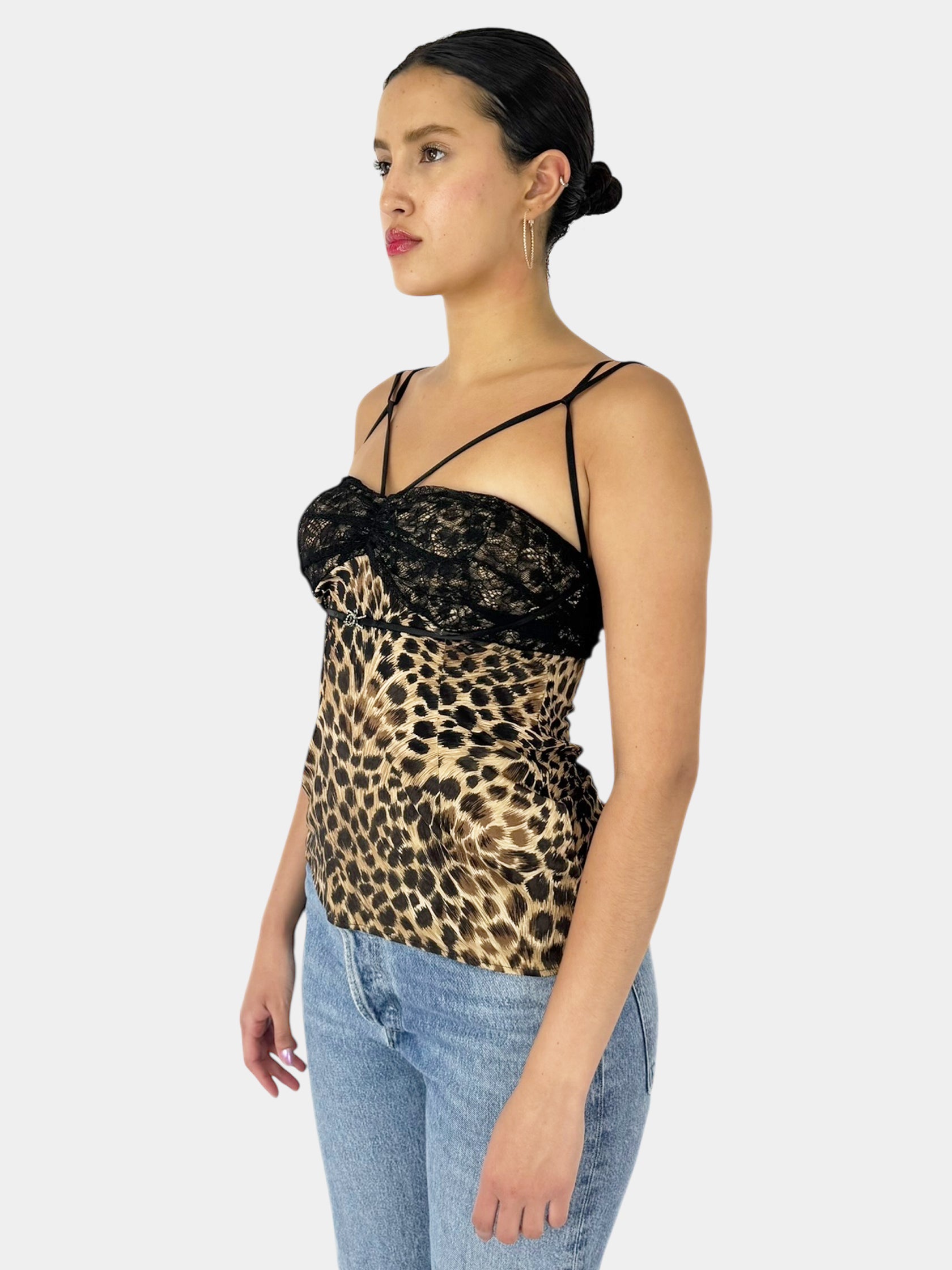 Leopard Strappy Top