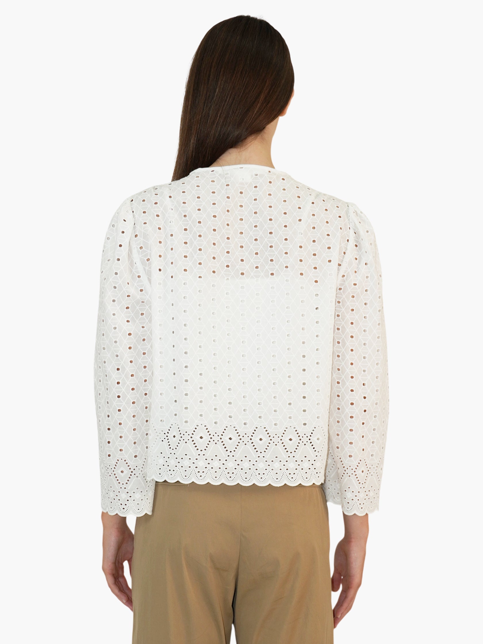 Embroidered Eyelet Top
