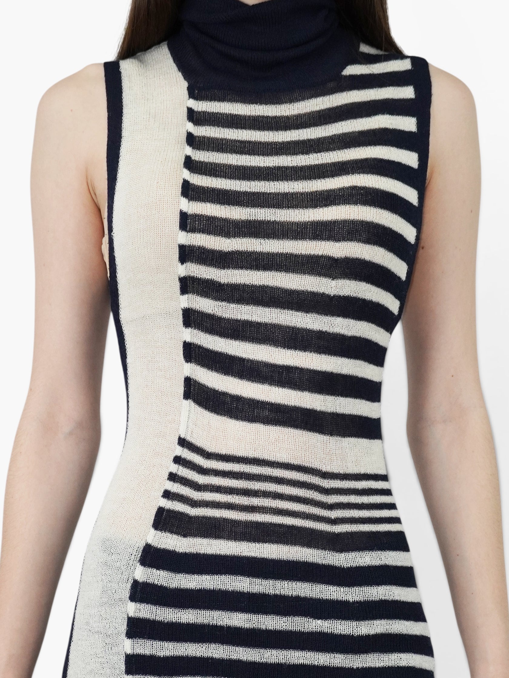 Stripe Sleeveless Sweater