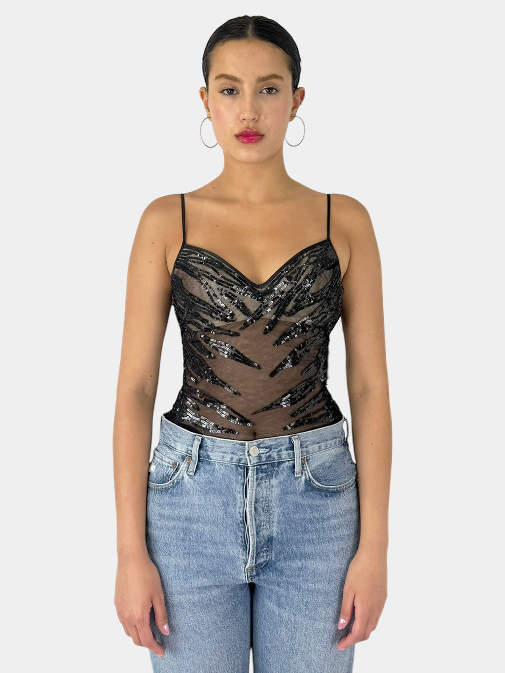 Sequin Mesh Top
