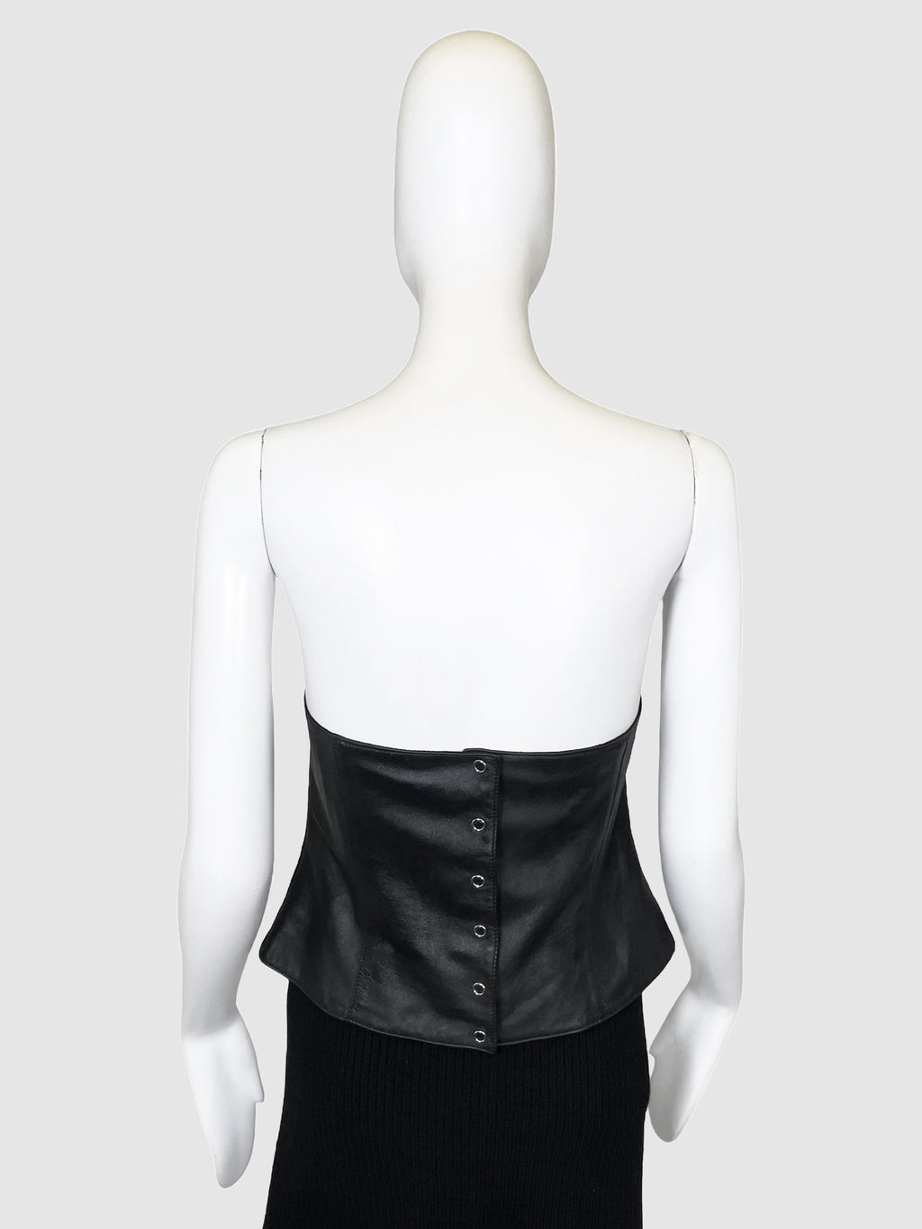 Leather Strapless Corset - Size 38