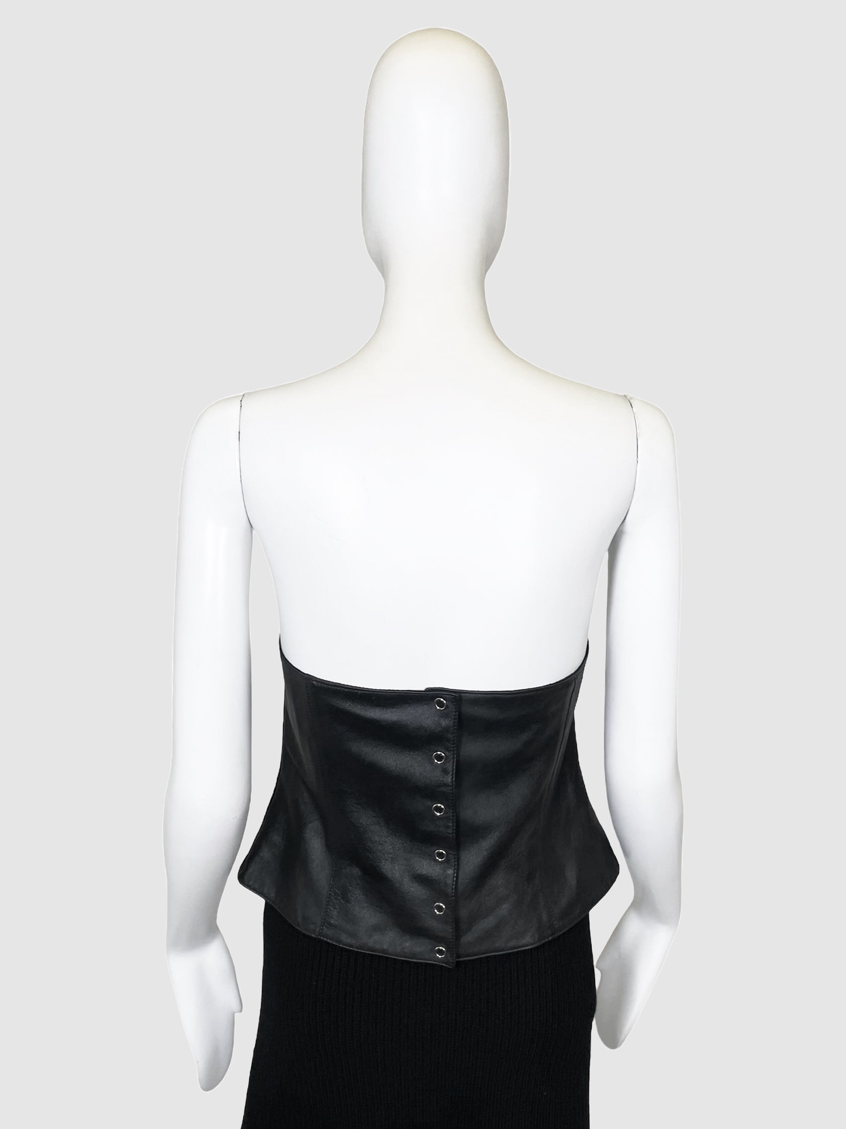 Leather Strapless Corset - Size 38