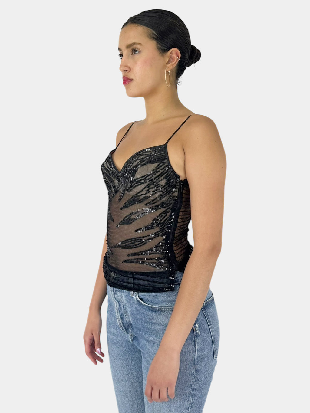 Sequin Mesh Top
