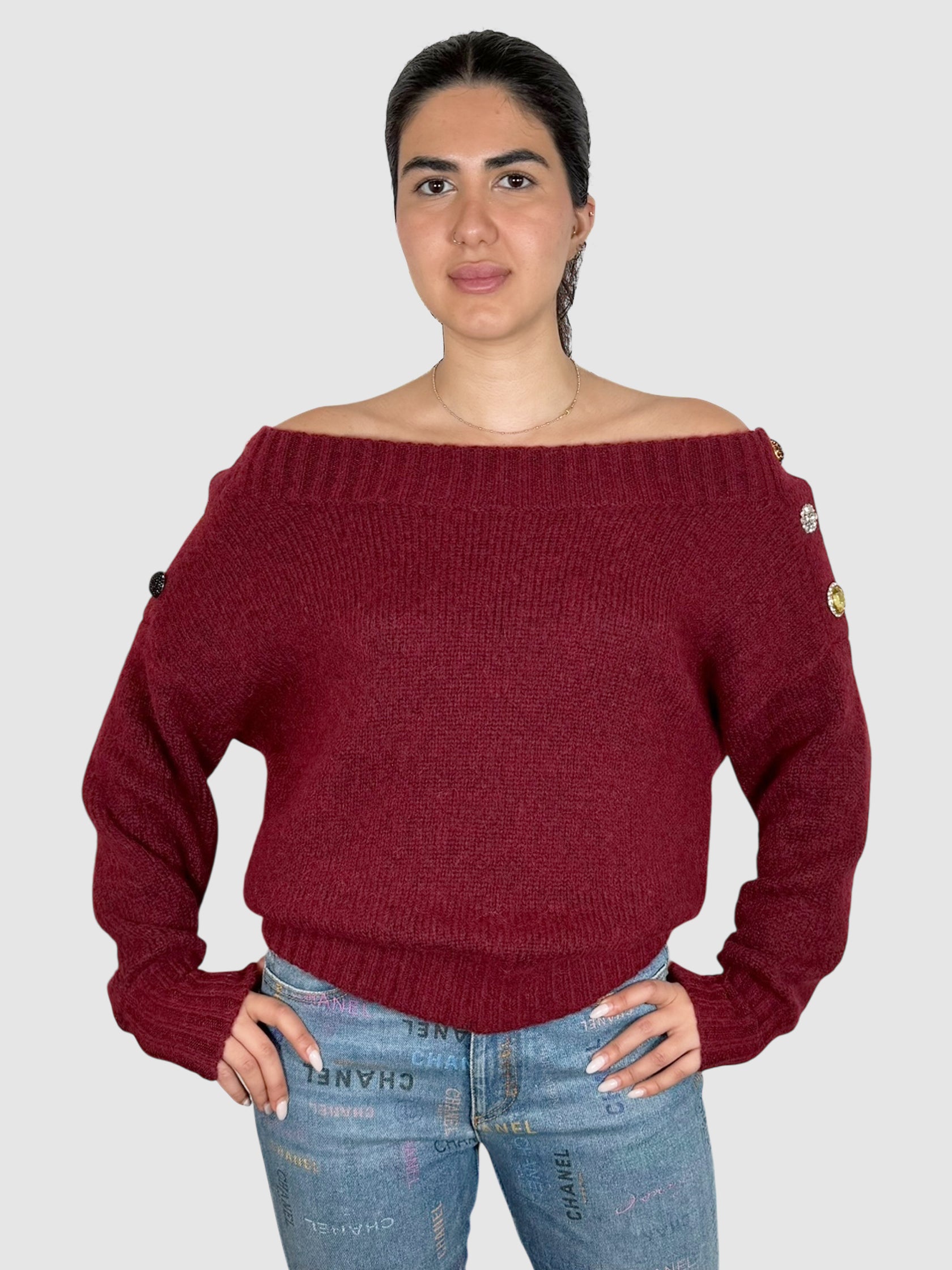 Button Detail Sweater